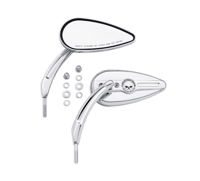 Willie G Skull Teardrop Mirrors 1