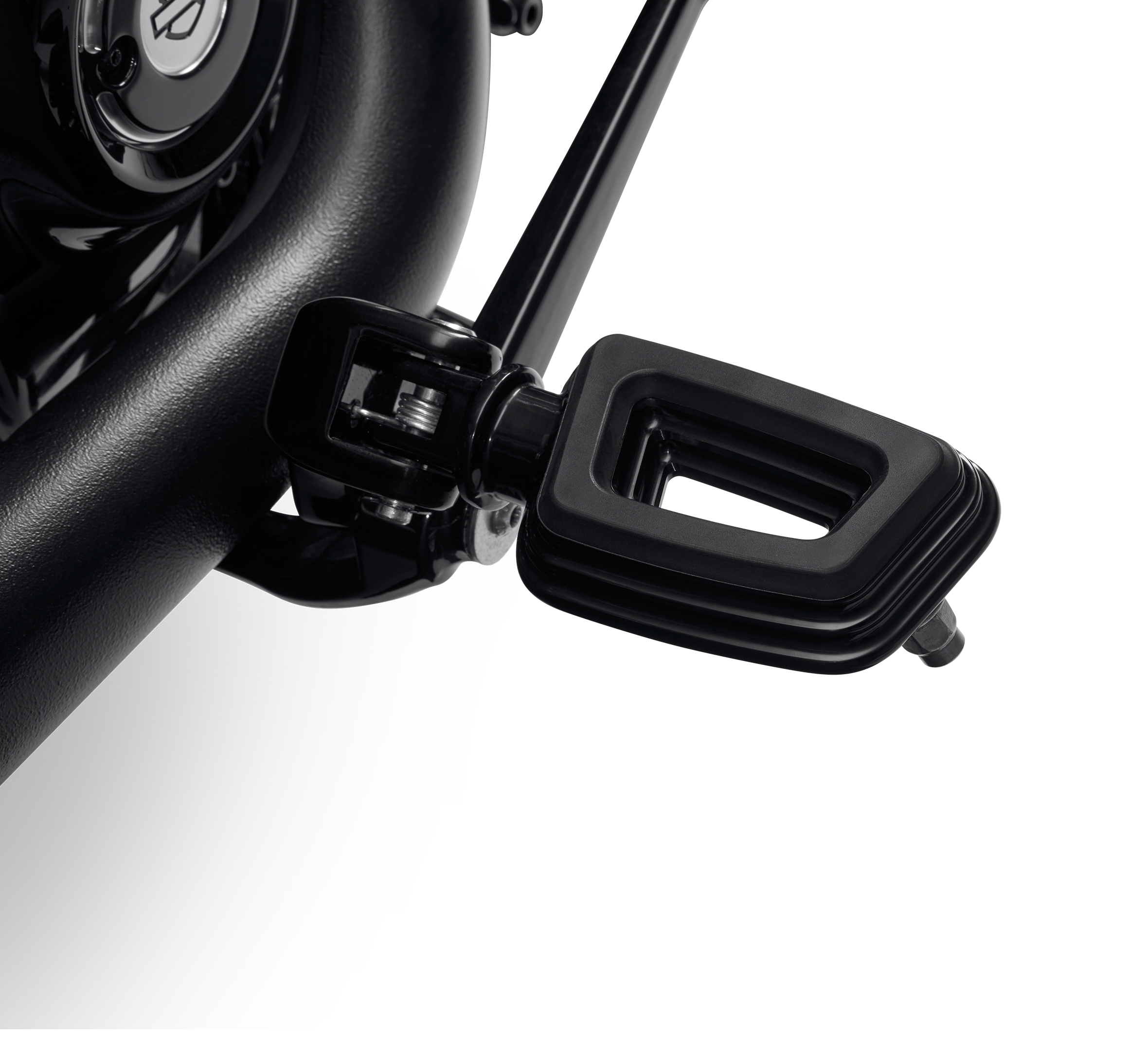 Black Empire Floorboards Foot Pegs For Harley Davidson Touring & Softail - 4-Piece Set With Mounts