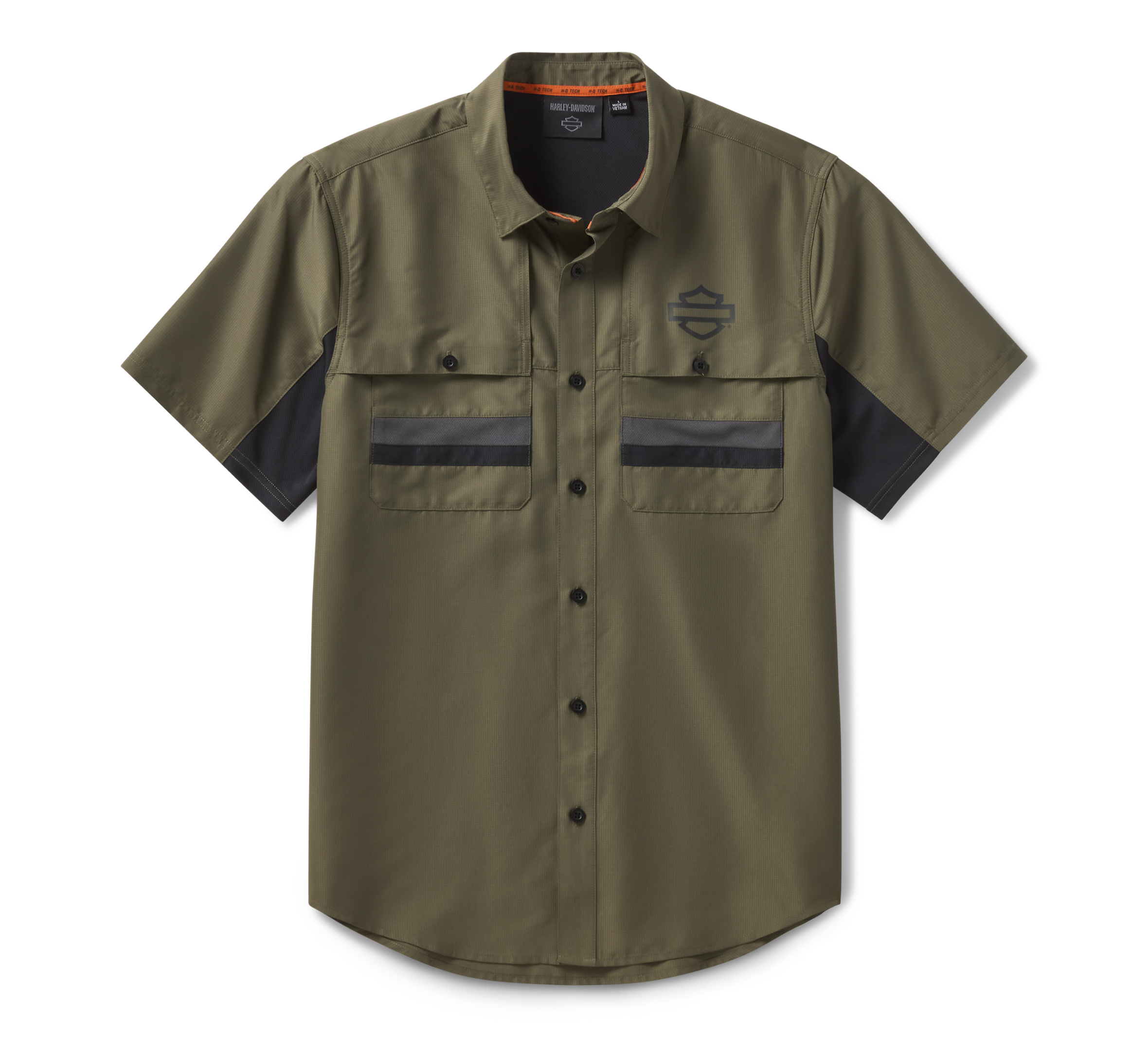 Men's H-D TECH Vented Short Sleeve Shirt - Colorblock - Harley