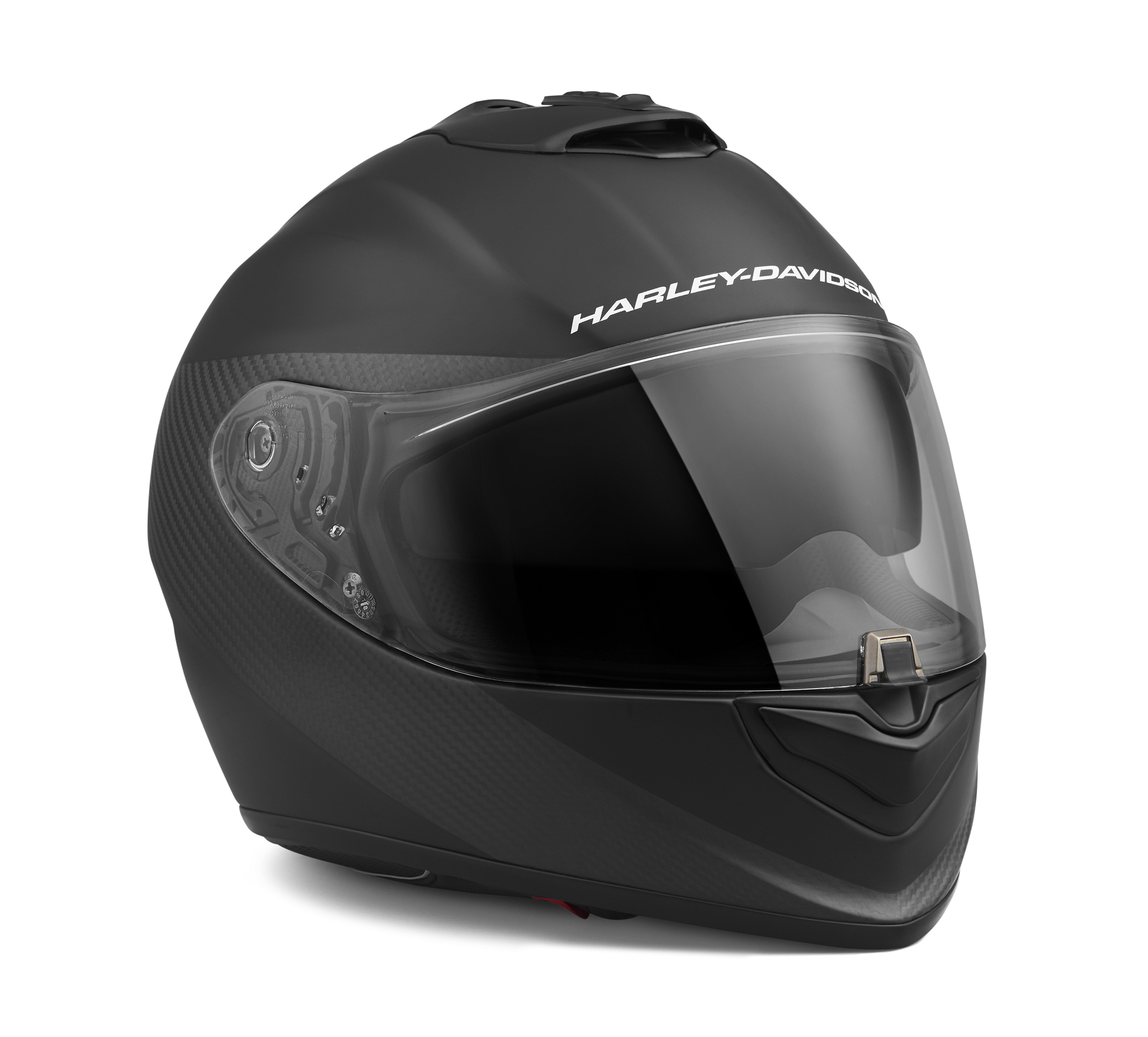 H-D Brawler Carbon Fiber X09 Full Face Sun Shield Helmet