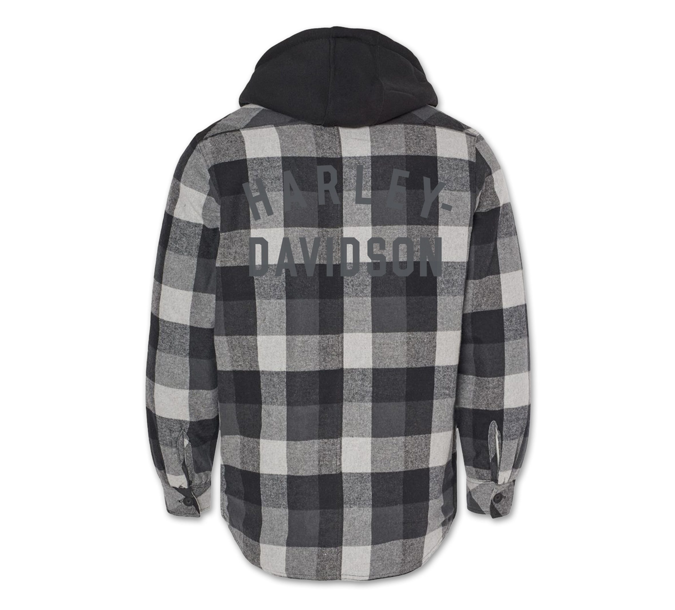 Men's H-D Race font Hooded Shirt Jacket