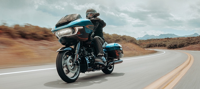 Road Glide riding on highway