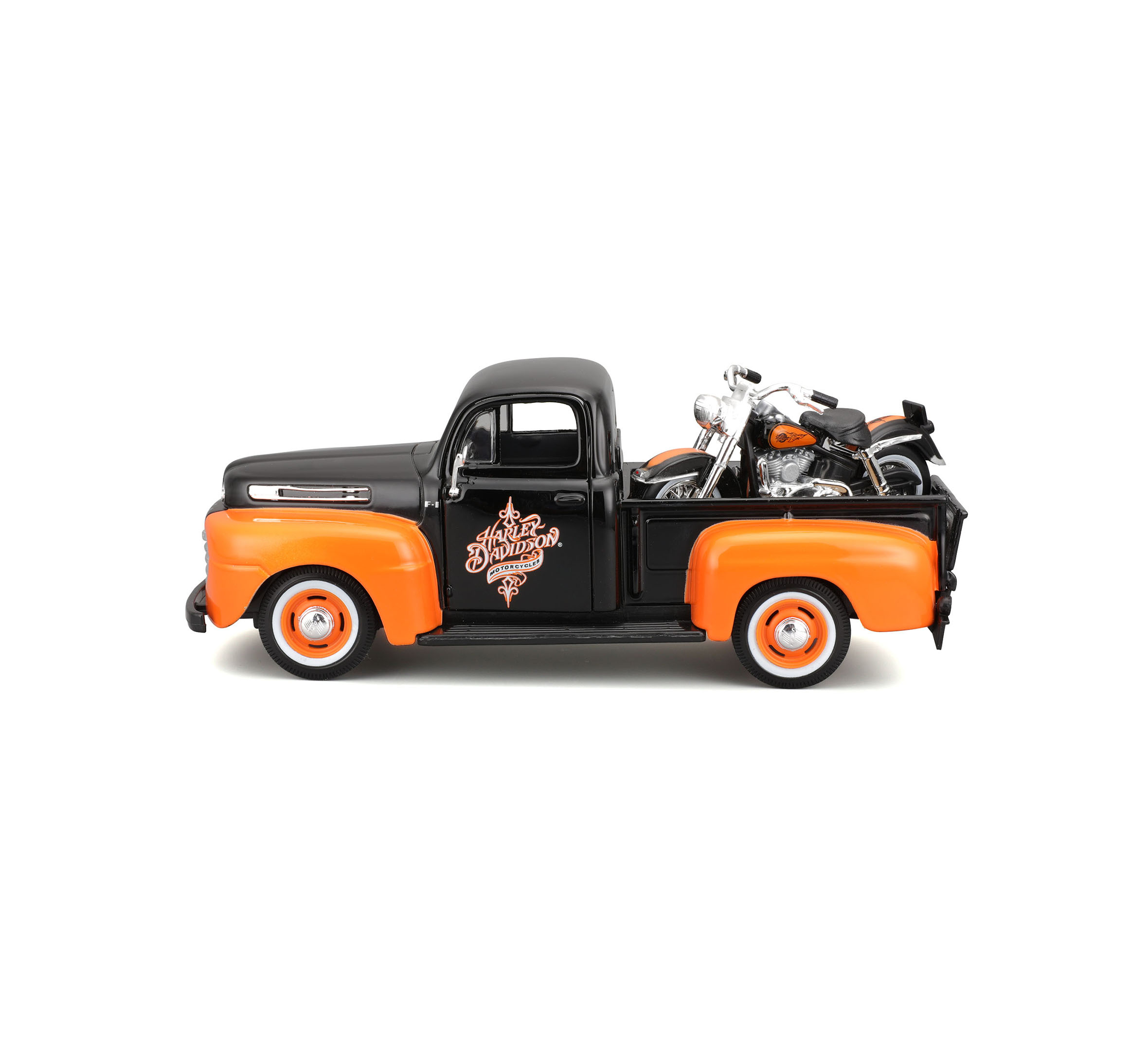 H-D '58 FLH Duo Glide + '48 Ford F-1