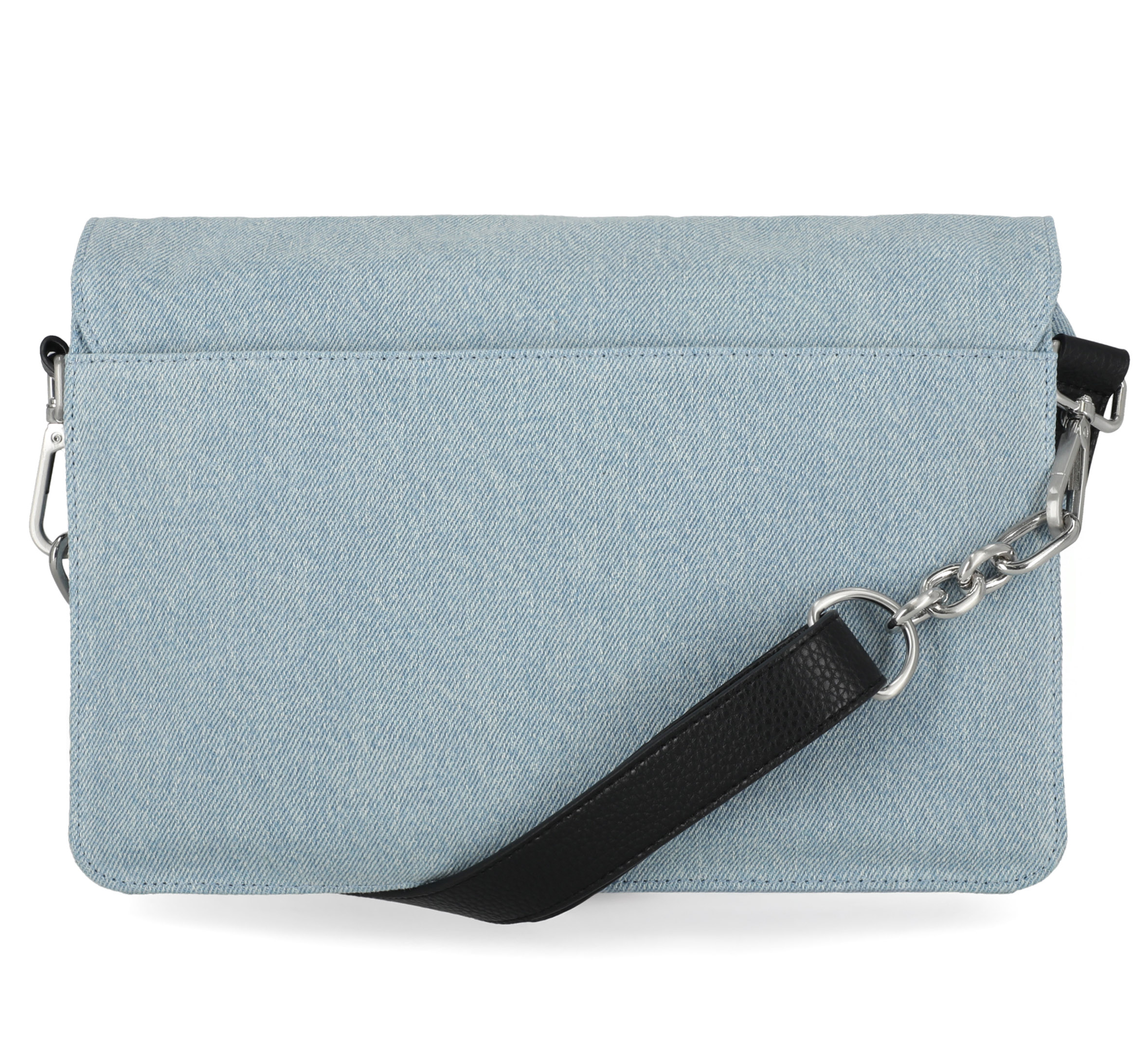 Faded Denim Flap Pocket Bag
