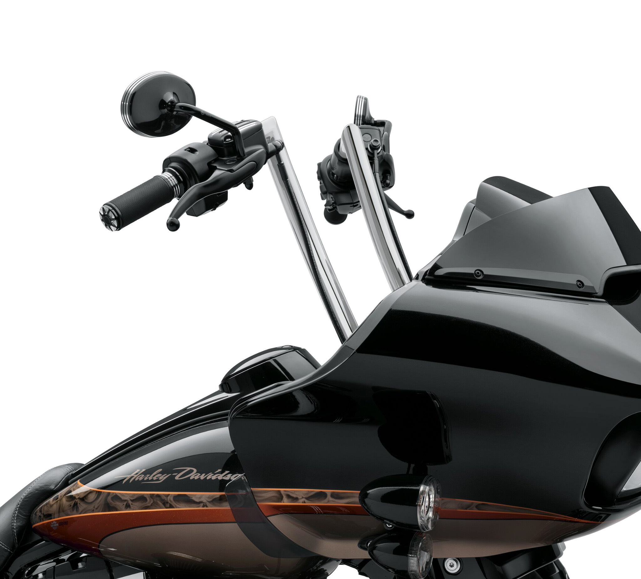 Road Glide Chizeled Handlebar - Chrome