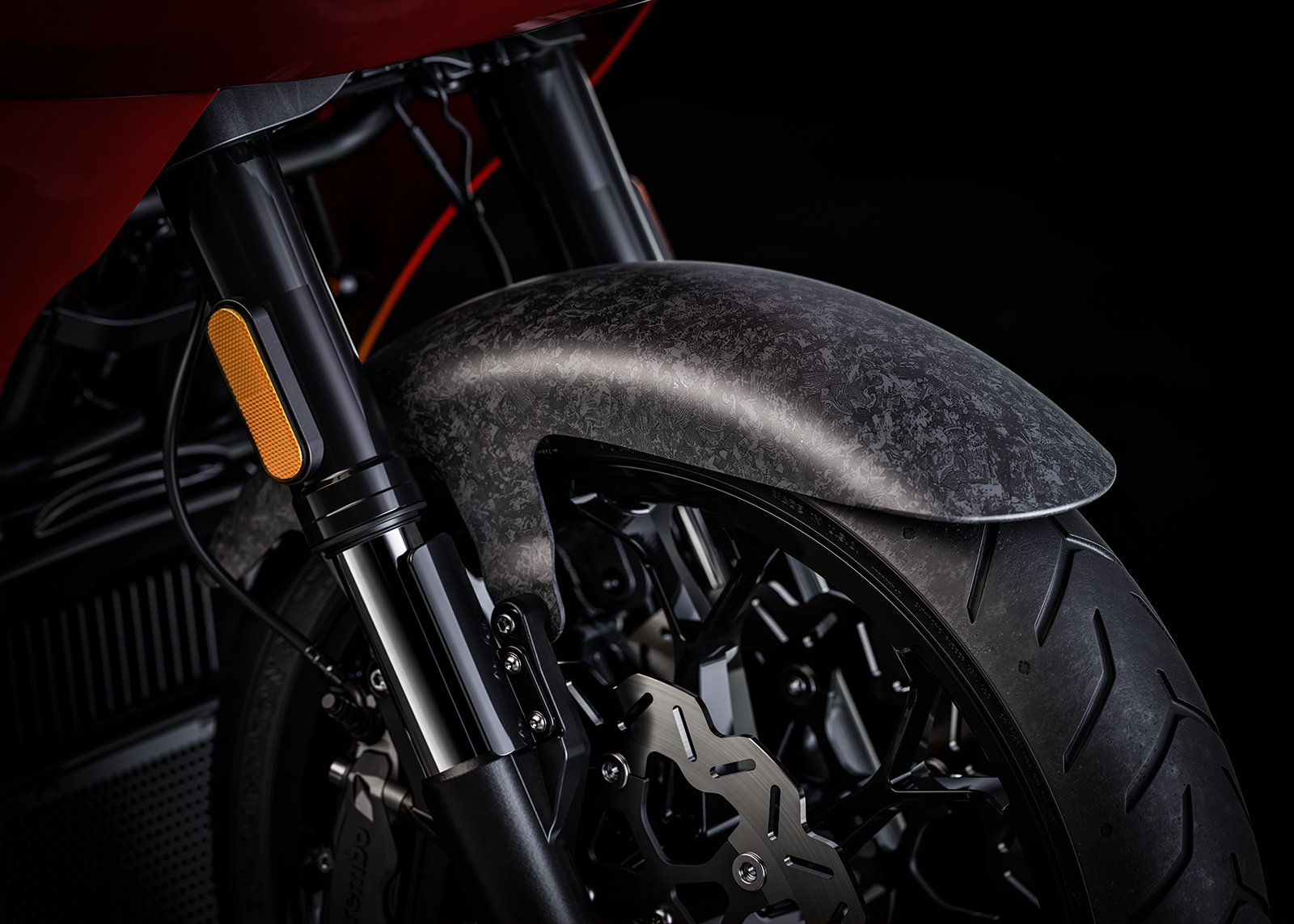 2025 CVO Road Glide ST 모터사이클 단조 탄소섬유 프론트 펜더 