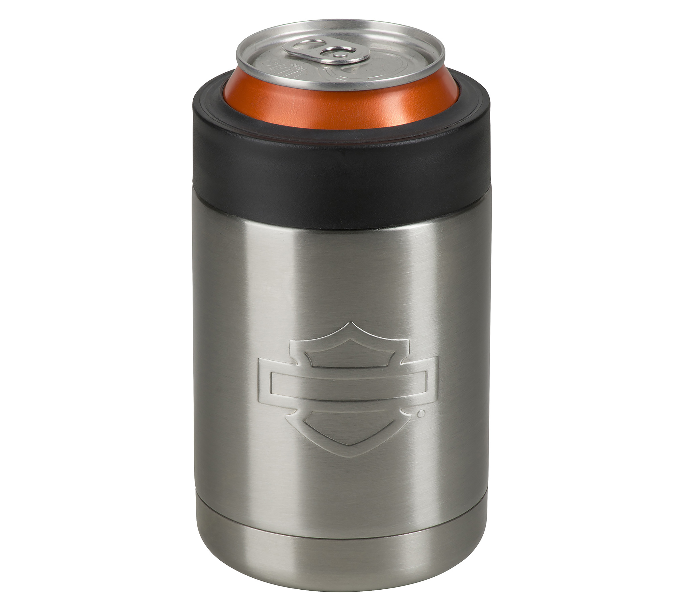 Silhouette Bar & Shield Stainless Can Cooler