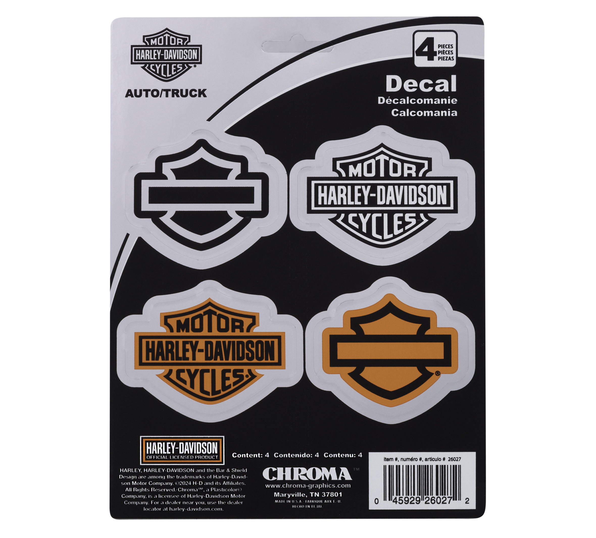 3-Piece Decal Assortment | Harley-Davidson USA