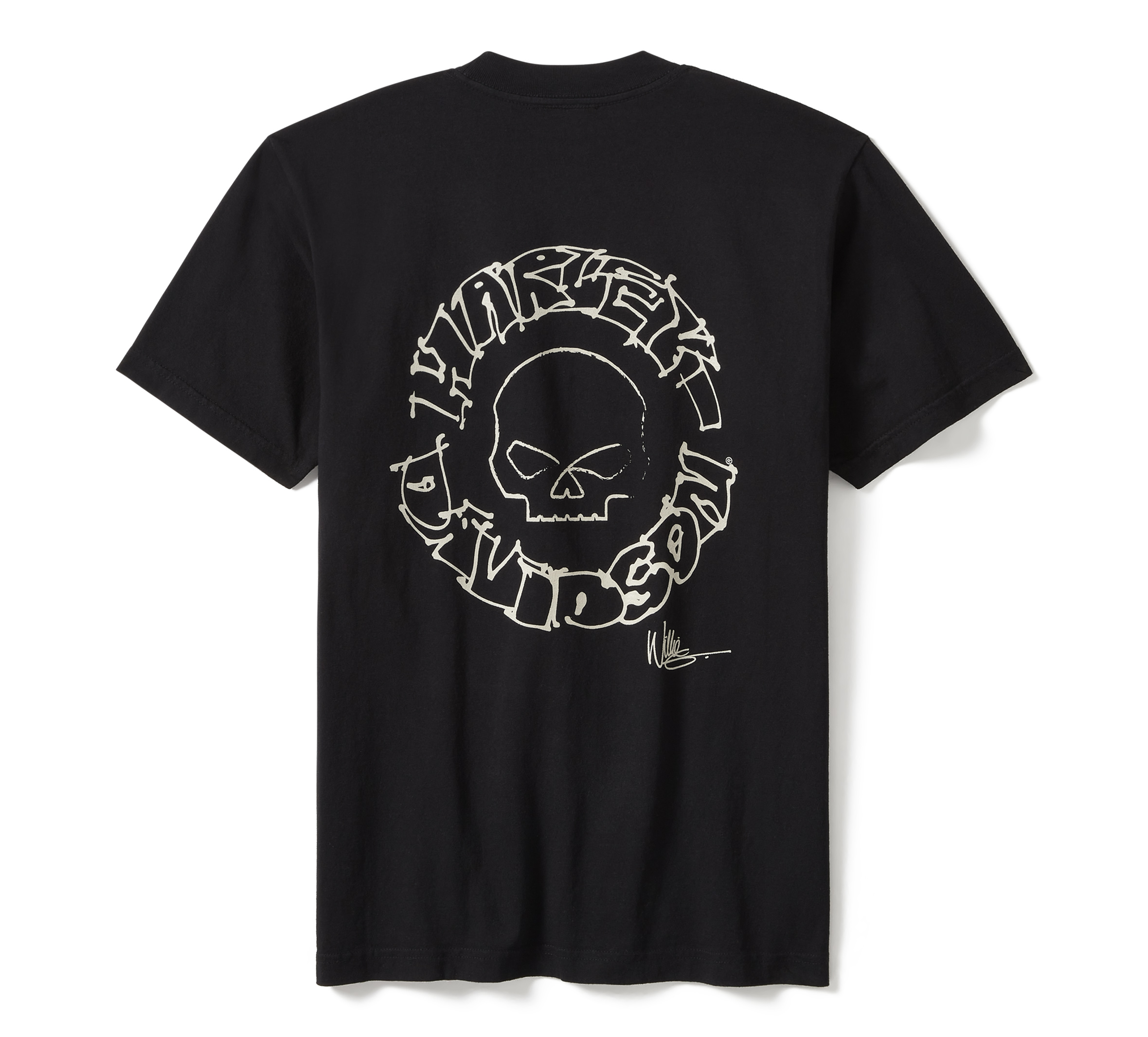 Willie G Circle Skull Sketch Art Short Sleeve