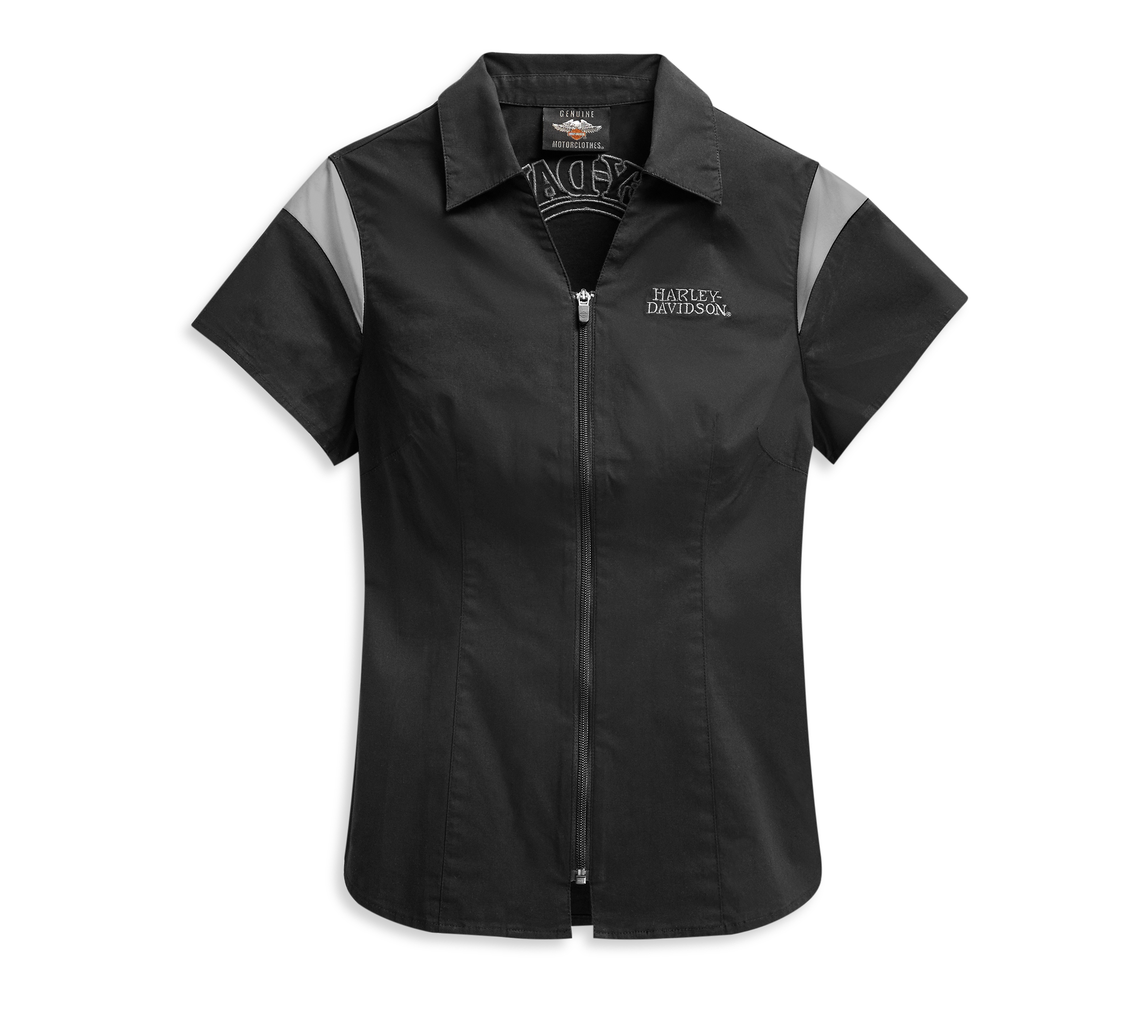 Women's Willie G Skull Logo Zip-Front Shirt