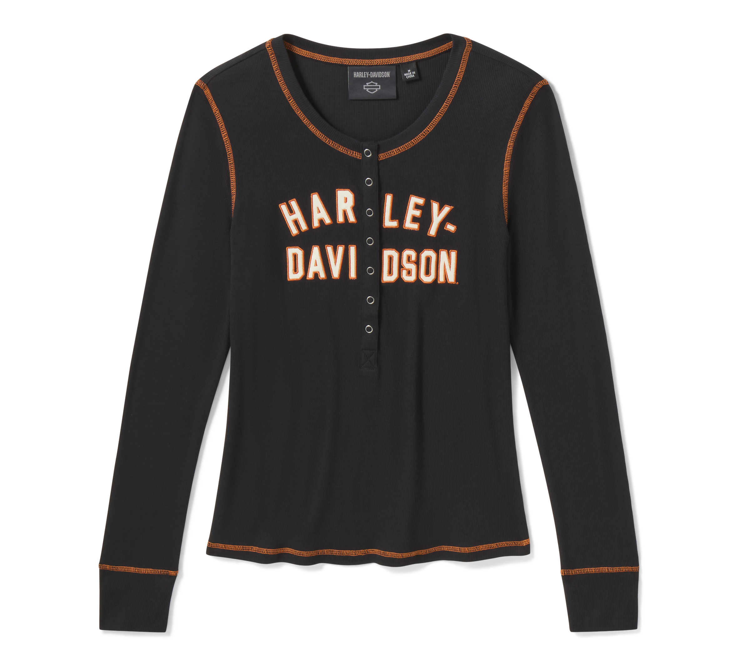 Women's H-D Essential Snap Henley | Harley-Davidson USA