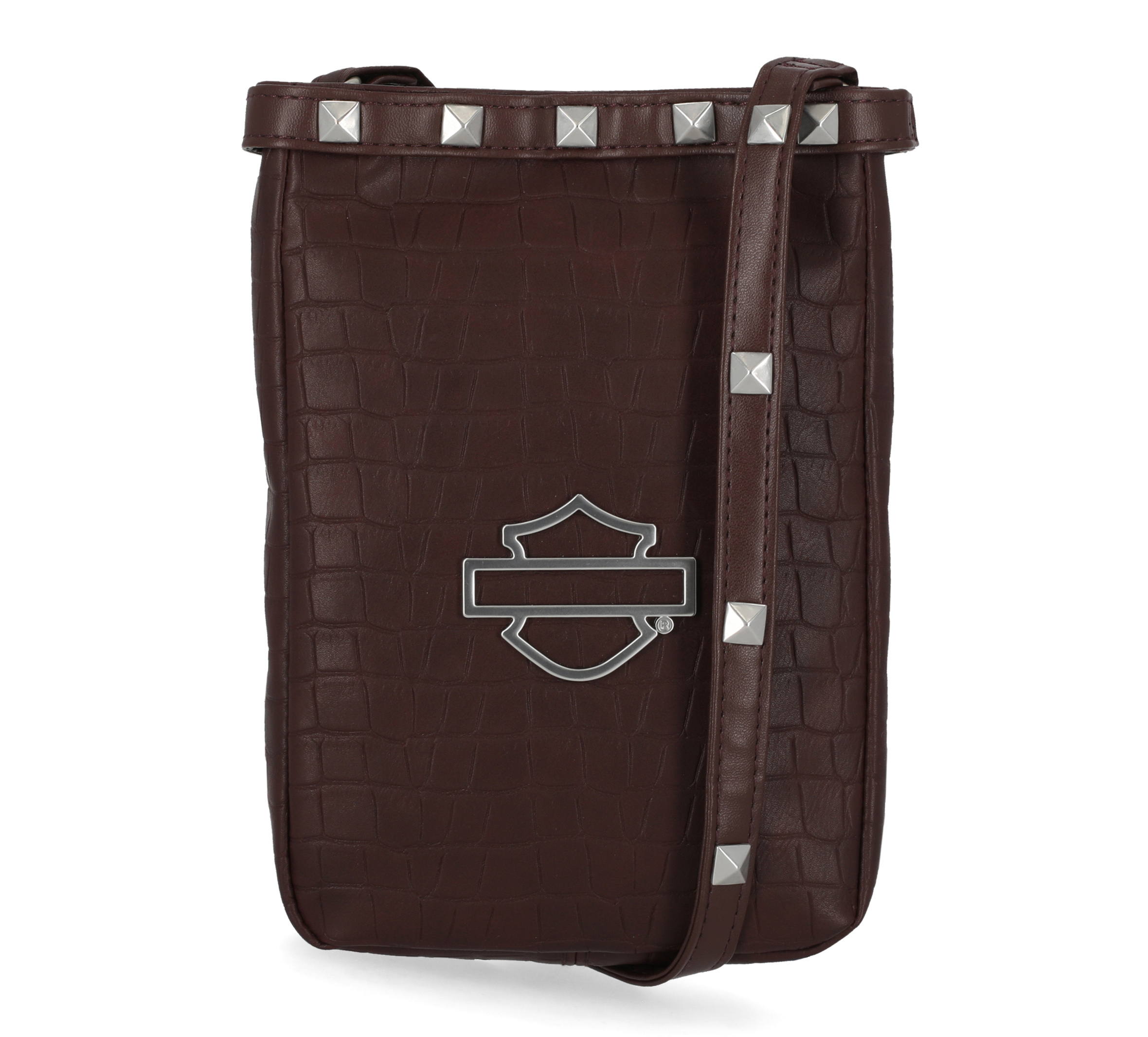 Croco Stud Crossbody Bag