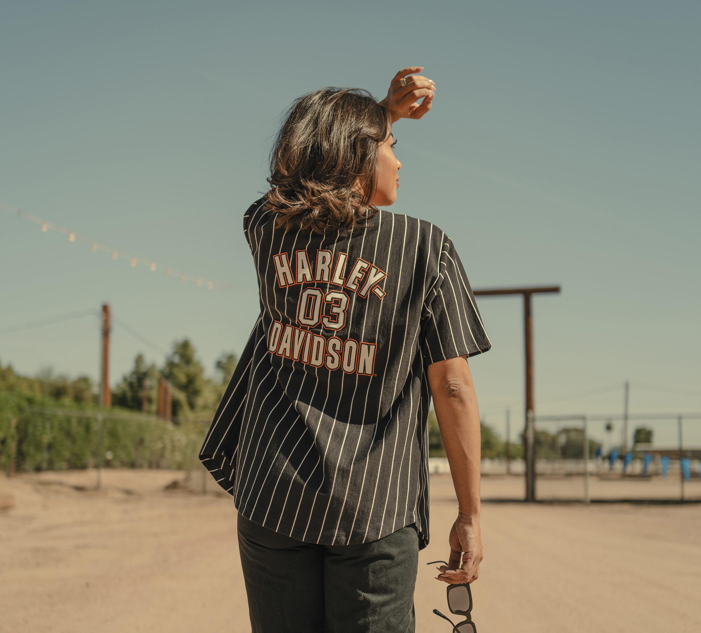 Women's H-D Essential '03 Pinstripe Baseball Jersey | Harley