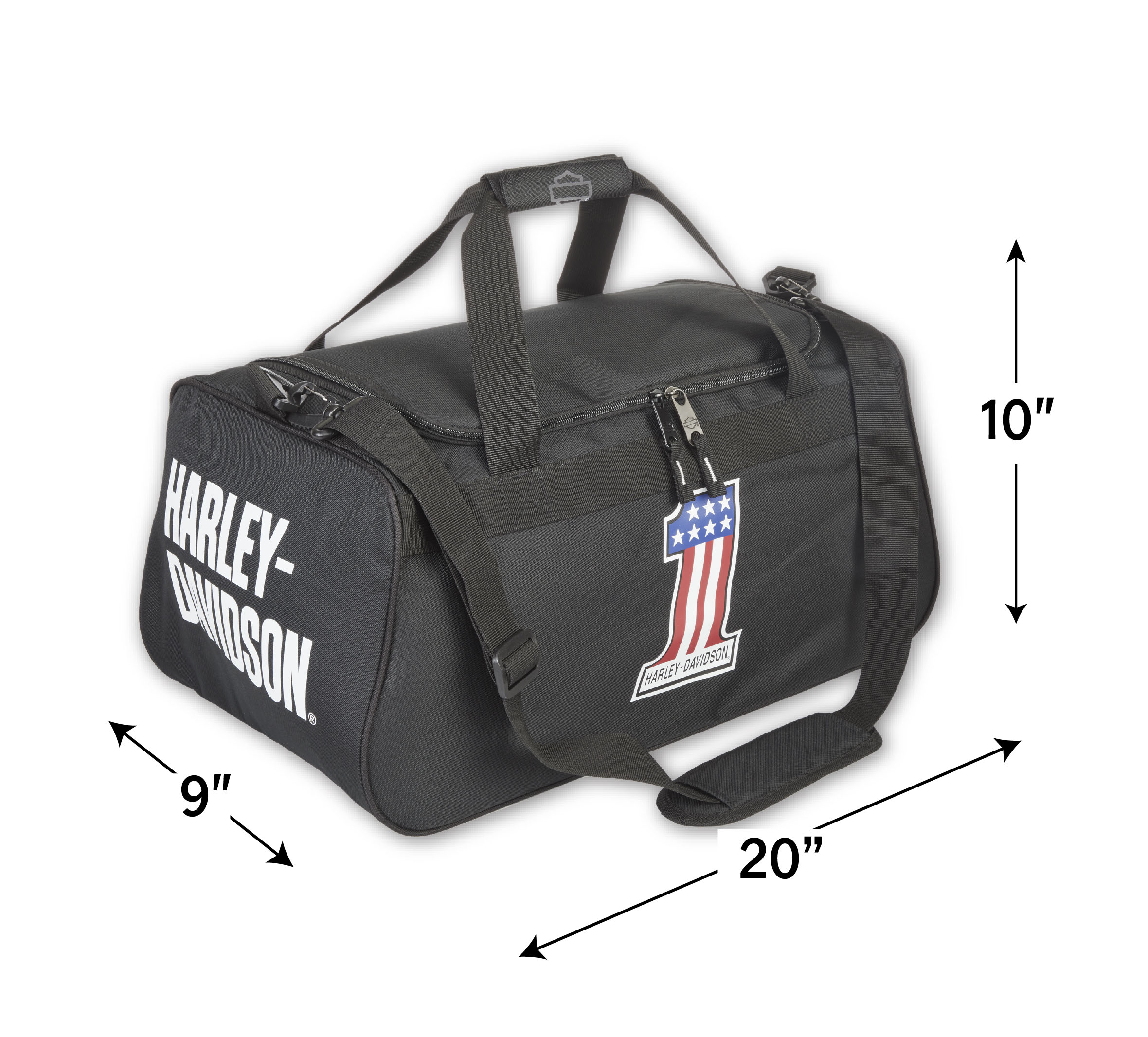 Number 1 Logo Duffel in Black/White