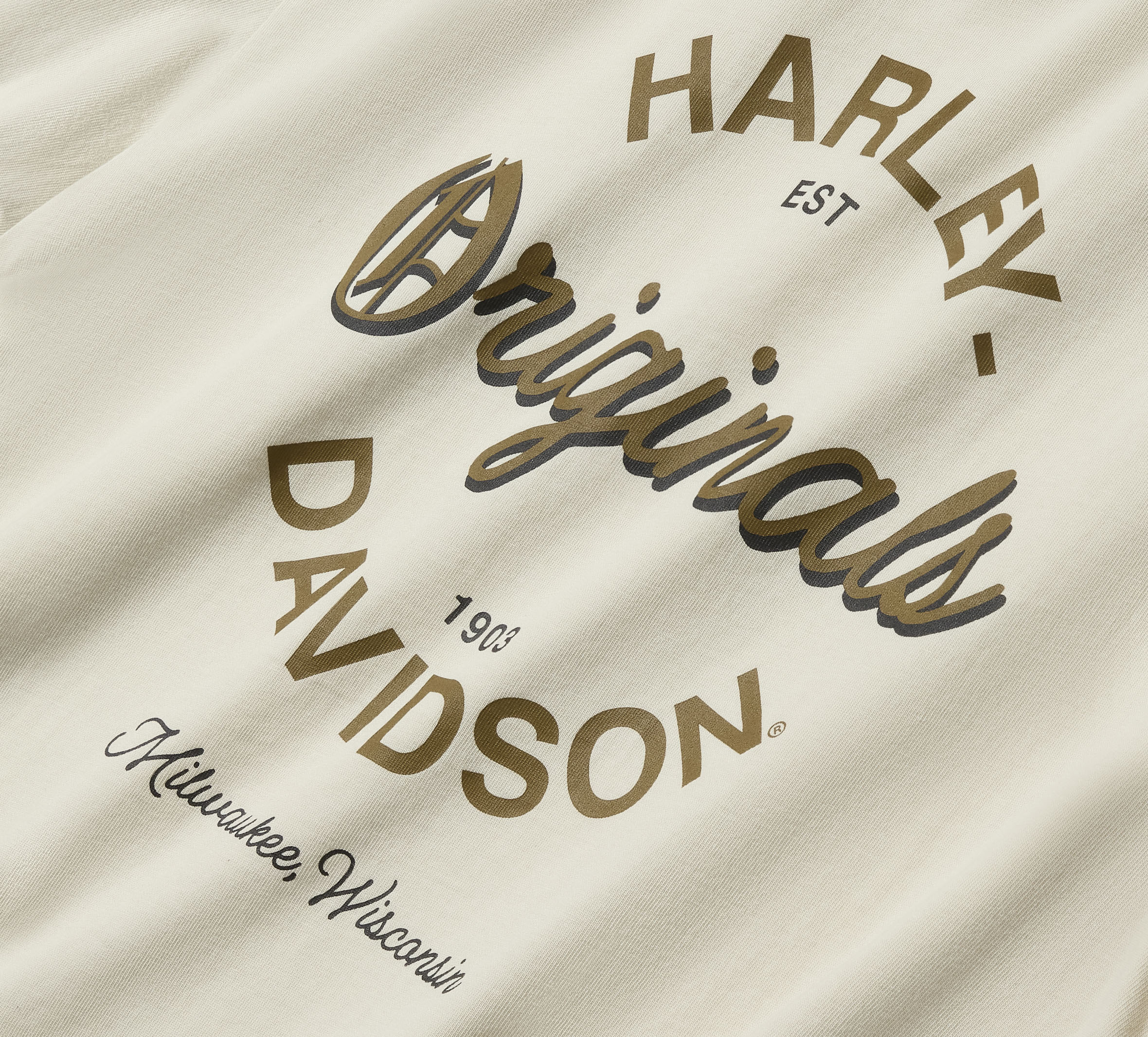 Originals Script Long Sleeve Tee - Bone | Harley-Davidson USA
