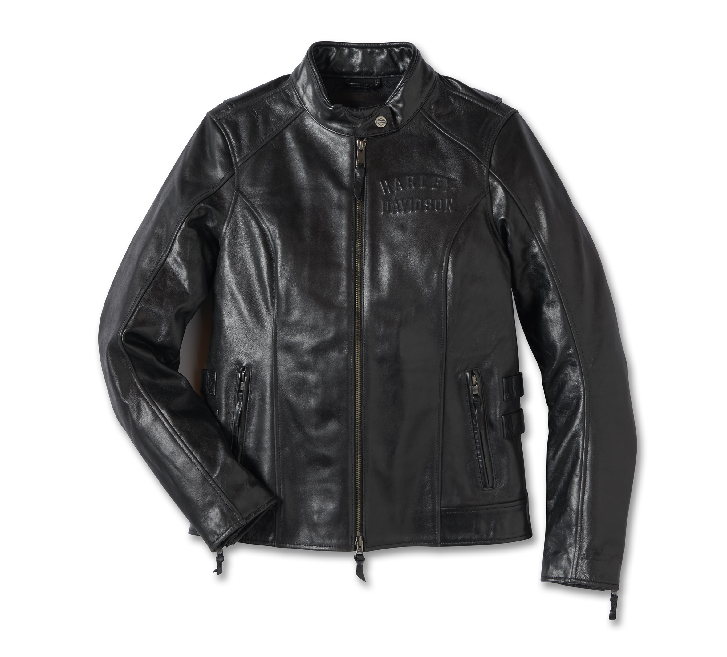 Women's H-D Flex Layering System Café Racer Leather Riding Jacket Outer Layer