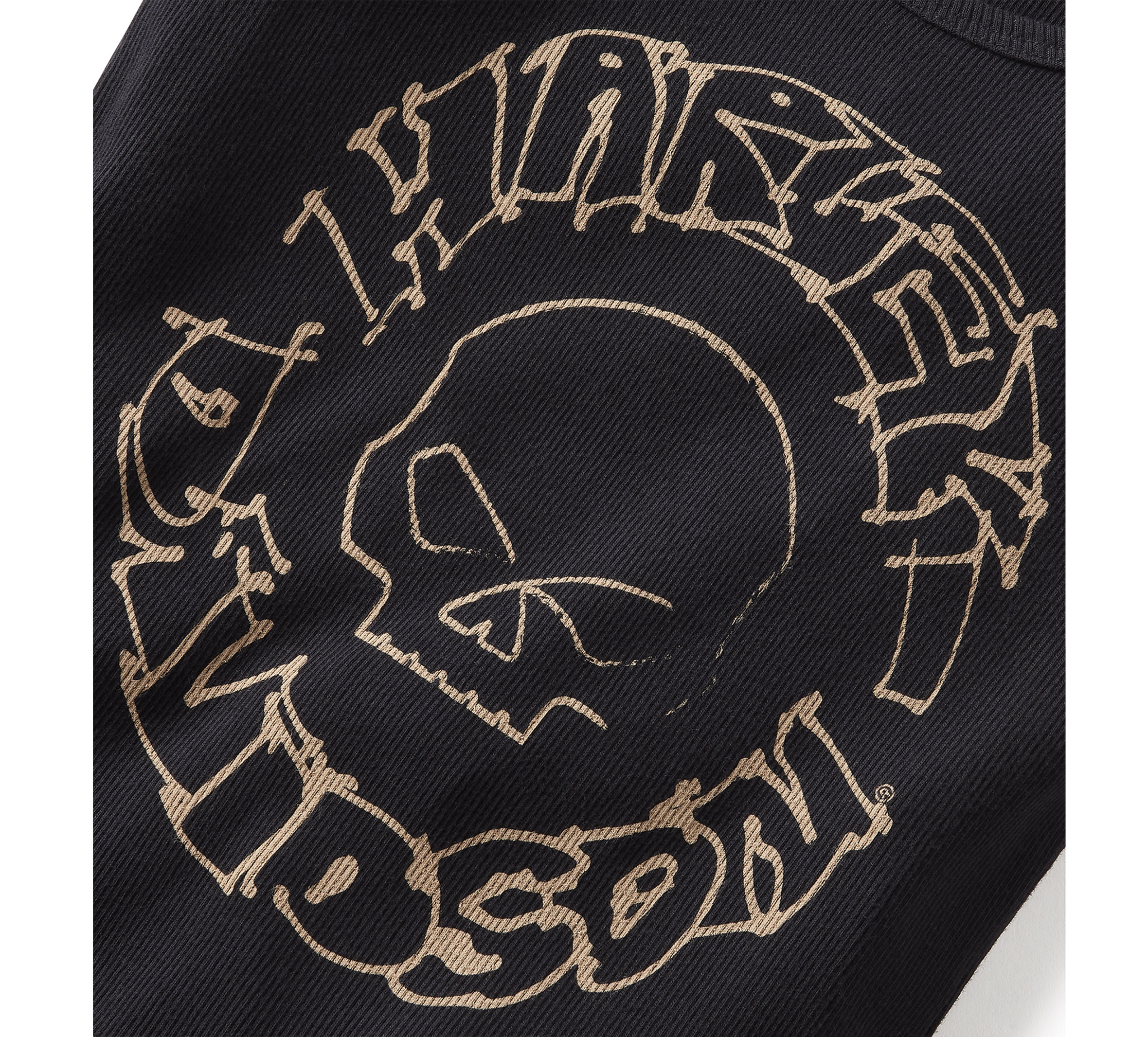 Willie G Sketchy Skull Ribbed Tanktop für Damen