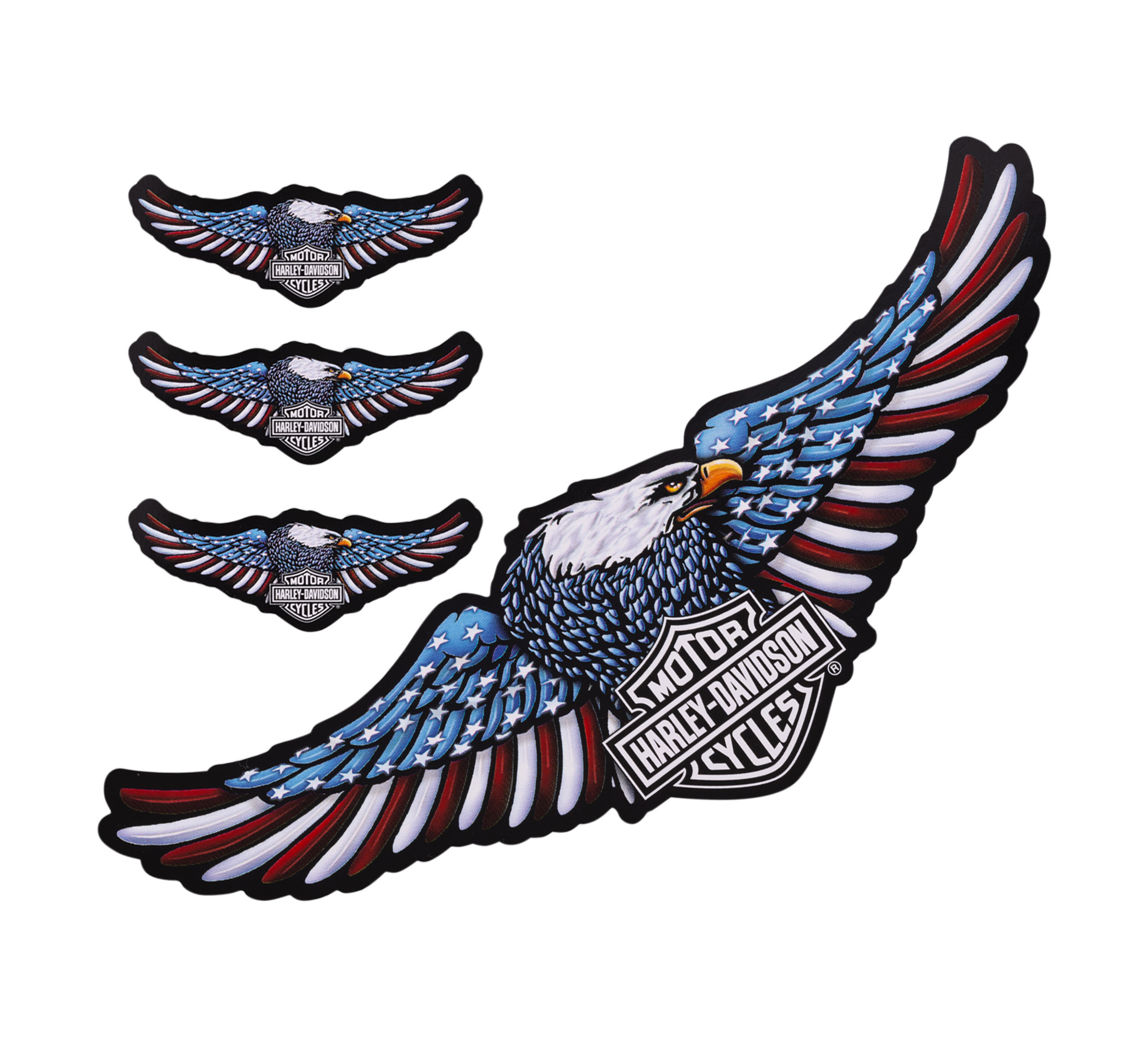 Patriotic 4-Piece Decal Assortment