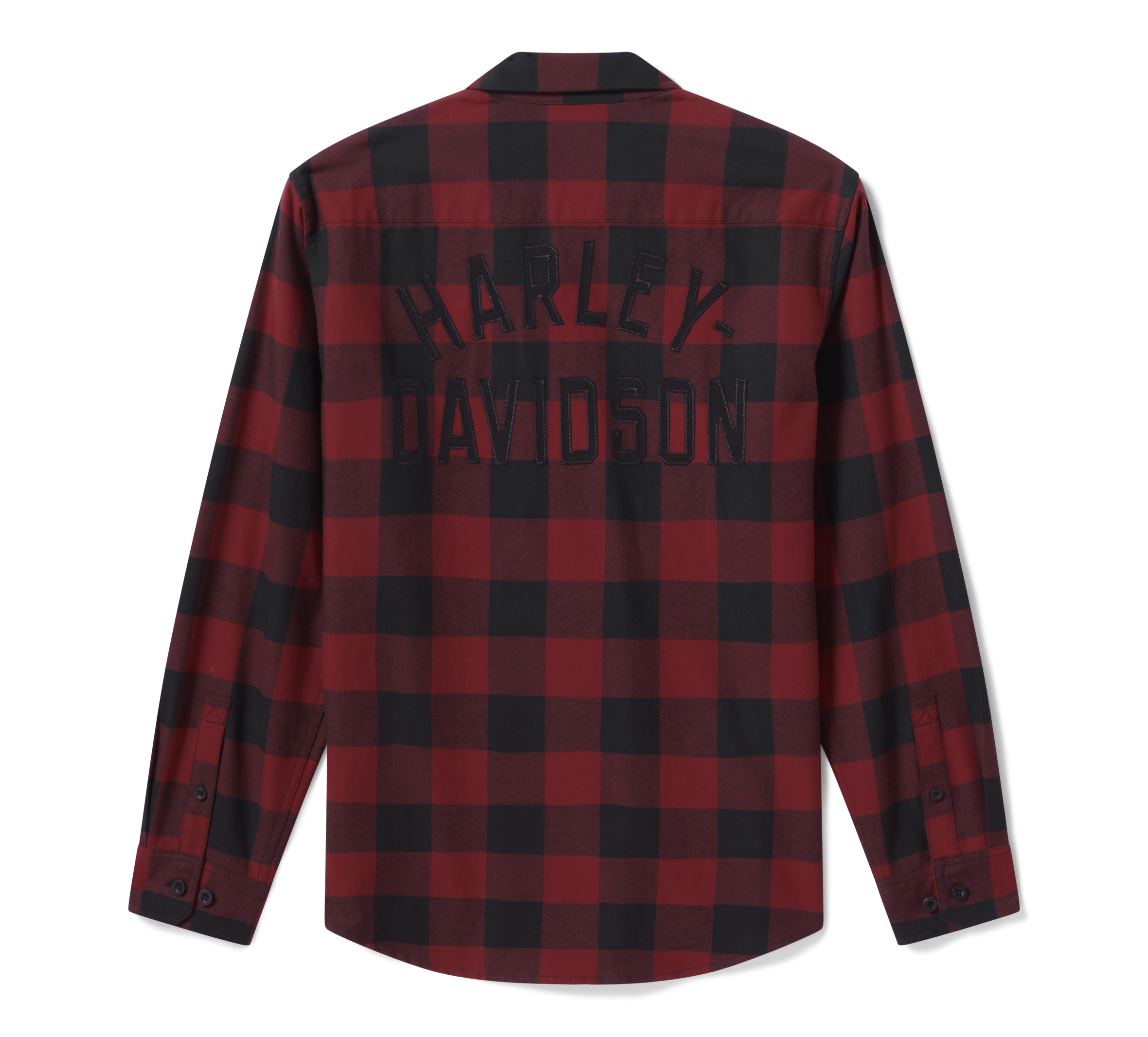 Harley-Davidson イーグル刺繍 メンズ長袖シャツ Men's H-D Essential Buffalo Check Woven Shirt | Harley-Davidson USA