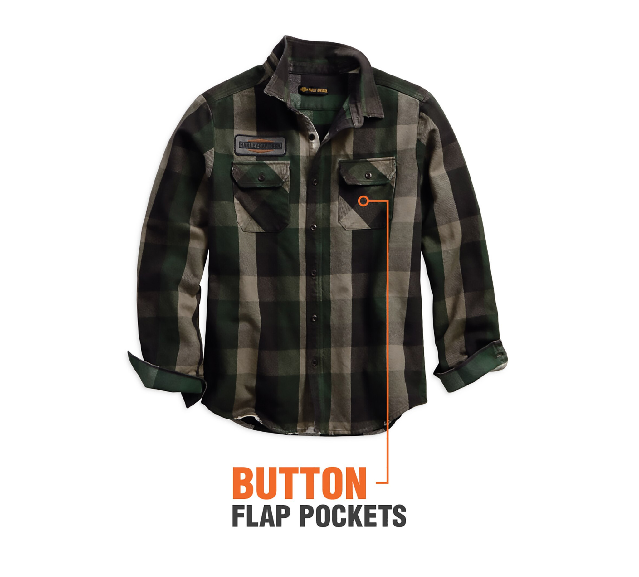 Men's Appliqué Plaid Shirt