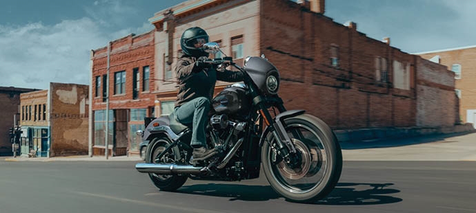 Low Rider S riding down road