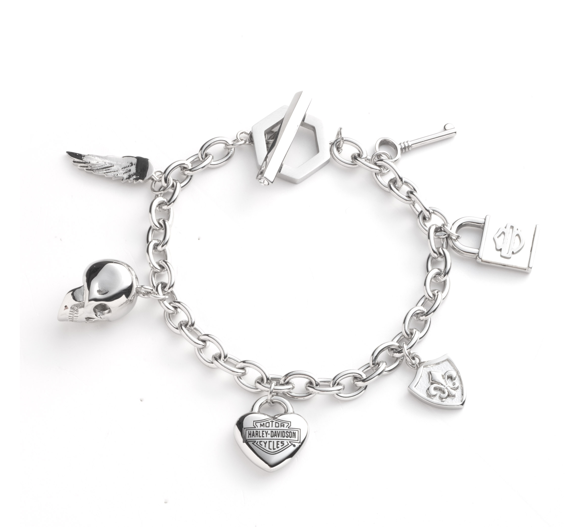 Women's H-D Motif Charm Bracelet