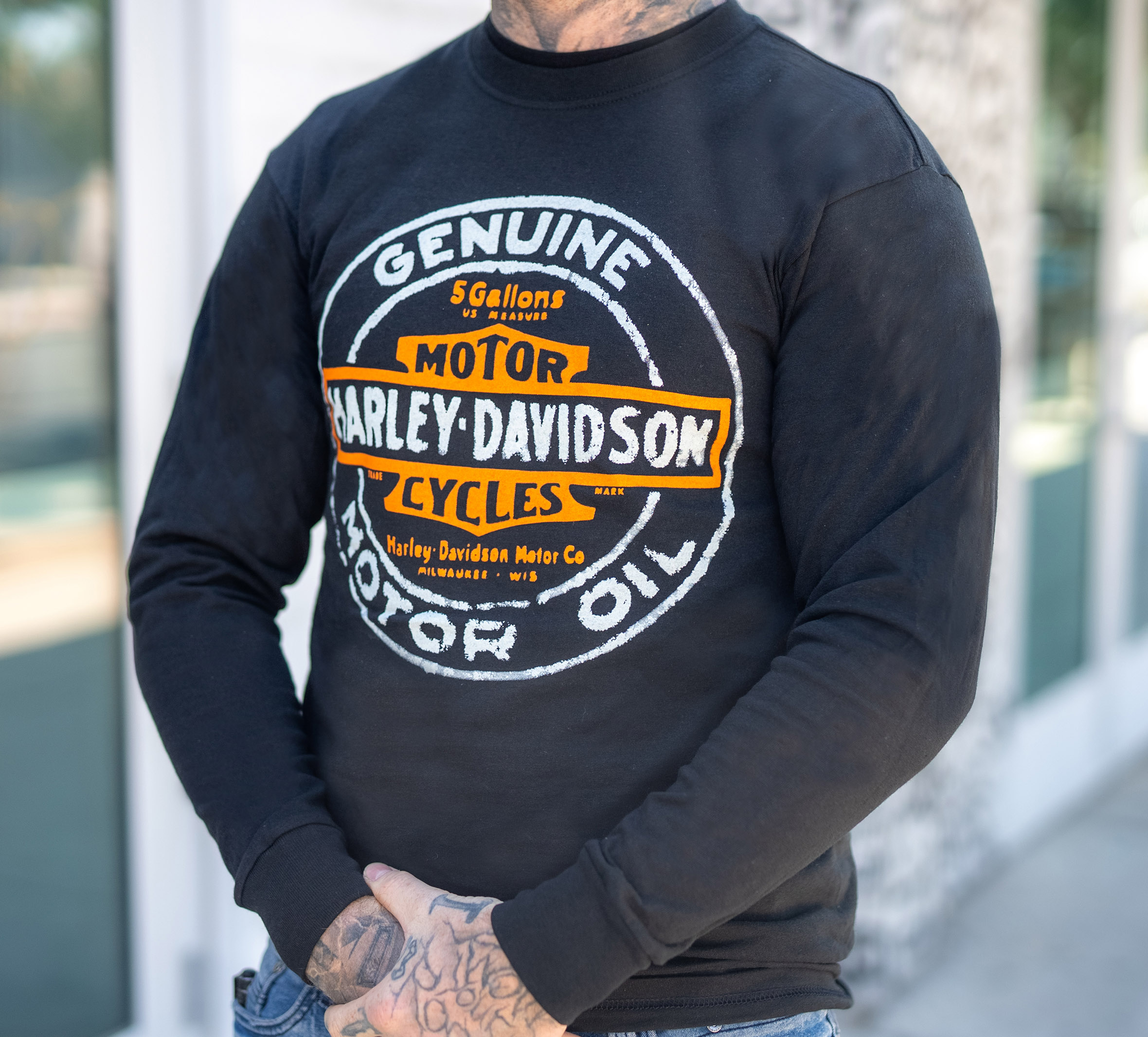 Men's Genuine Motor Oil Long Sleeve Tee | Harley-Davidson USA