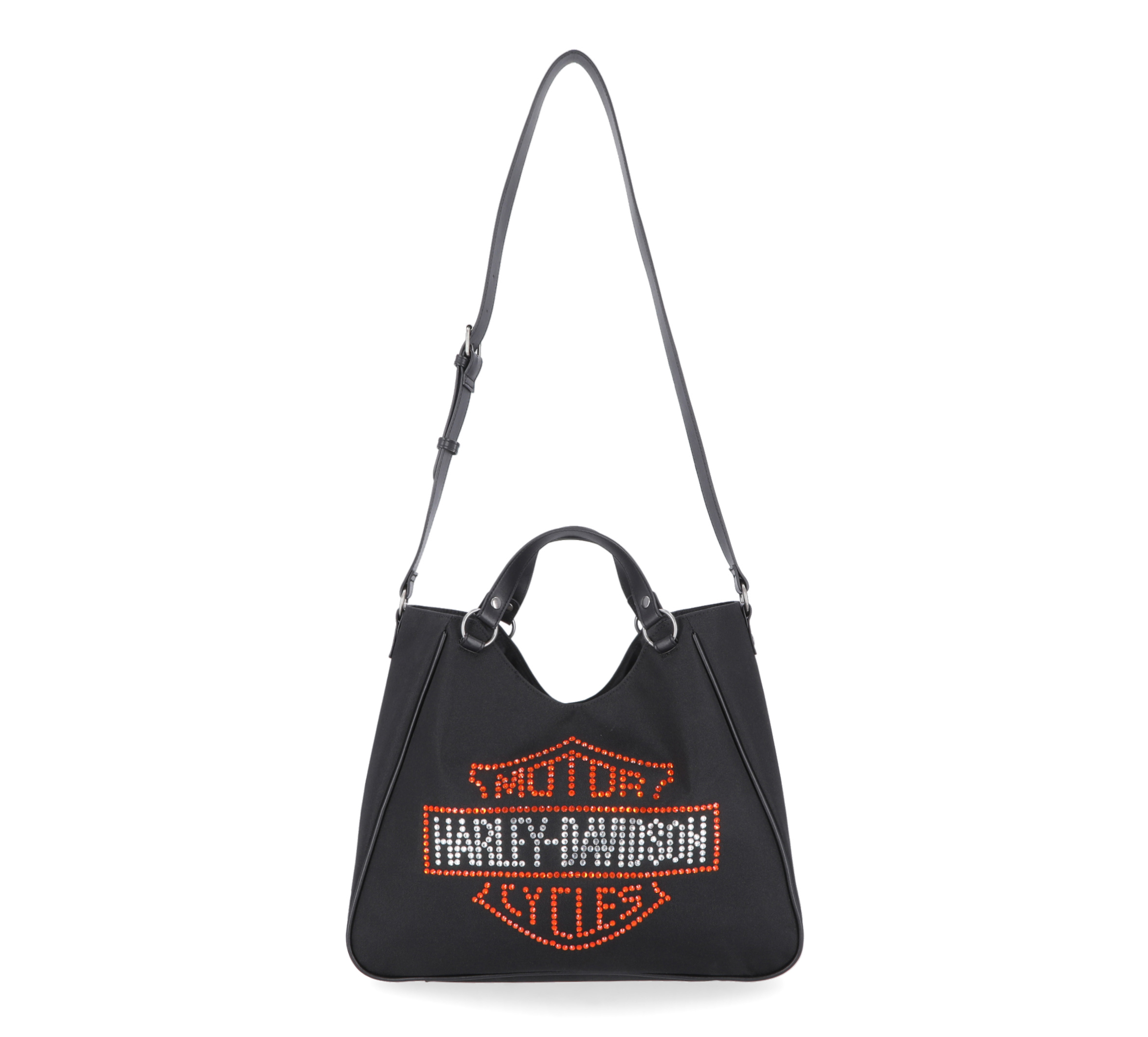 Bar & Shield Rhinestone Tote Bag