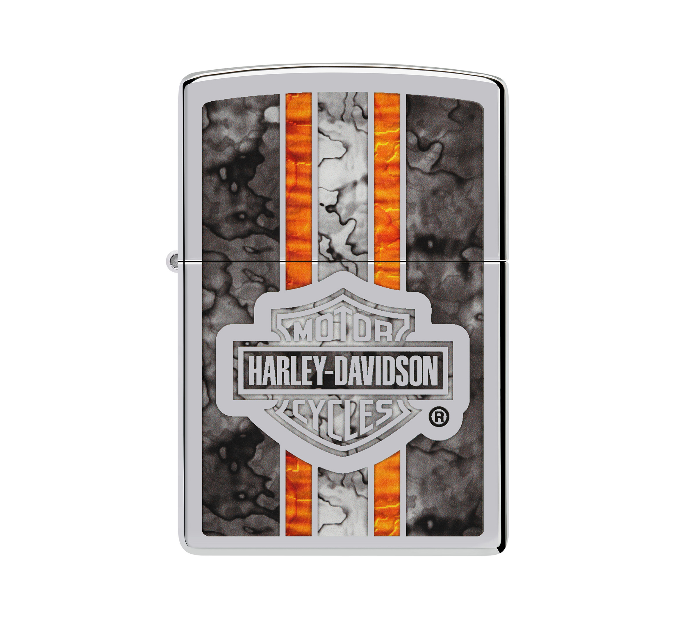 Harley-Davidson Bar & Shield Fusion High Polish Chrome Windproof Lighter