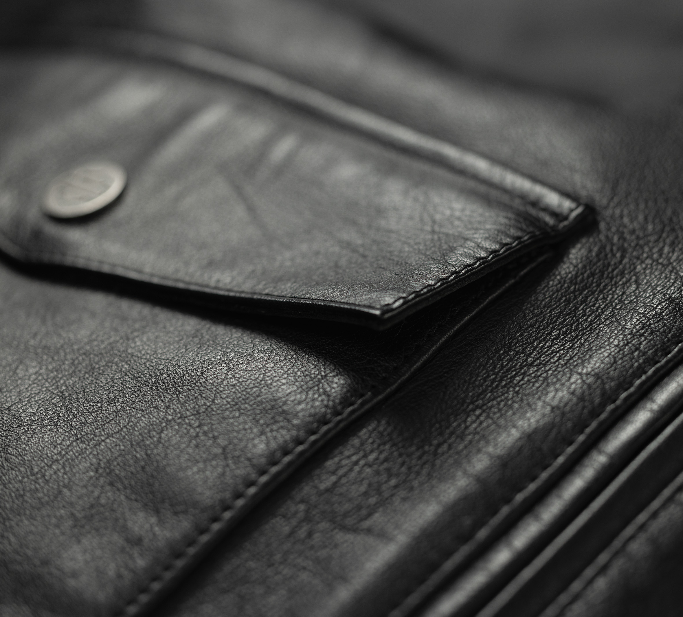 H-D Flex Layering System Captains Leather Jacket Outer Layer