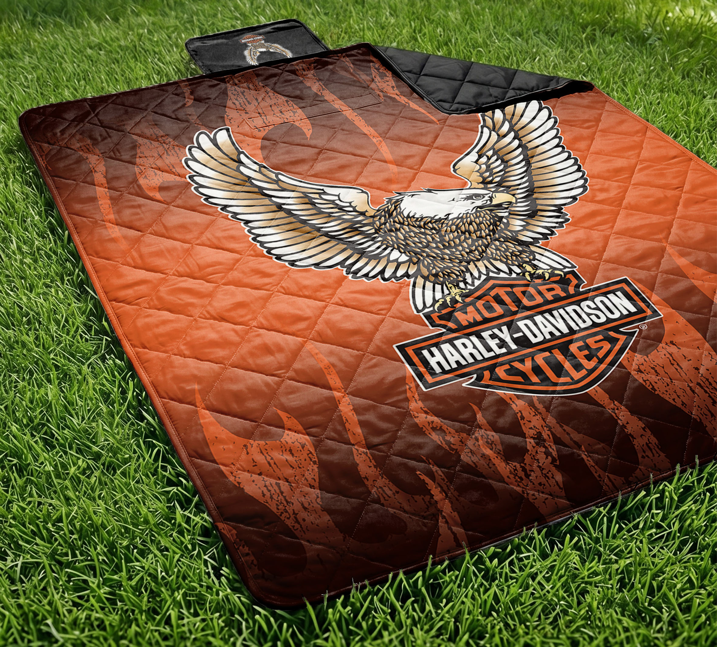 Flying Flames Outdoor Blanket with Carry Strap | Harley-Davidson USA