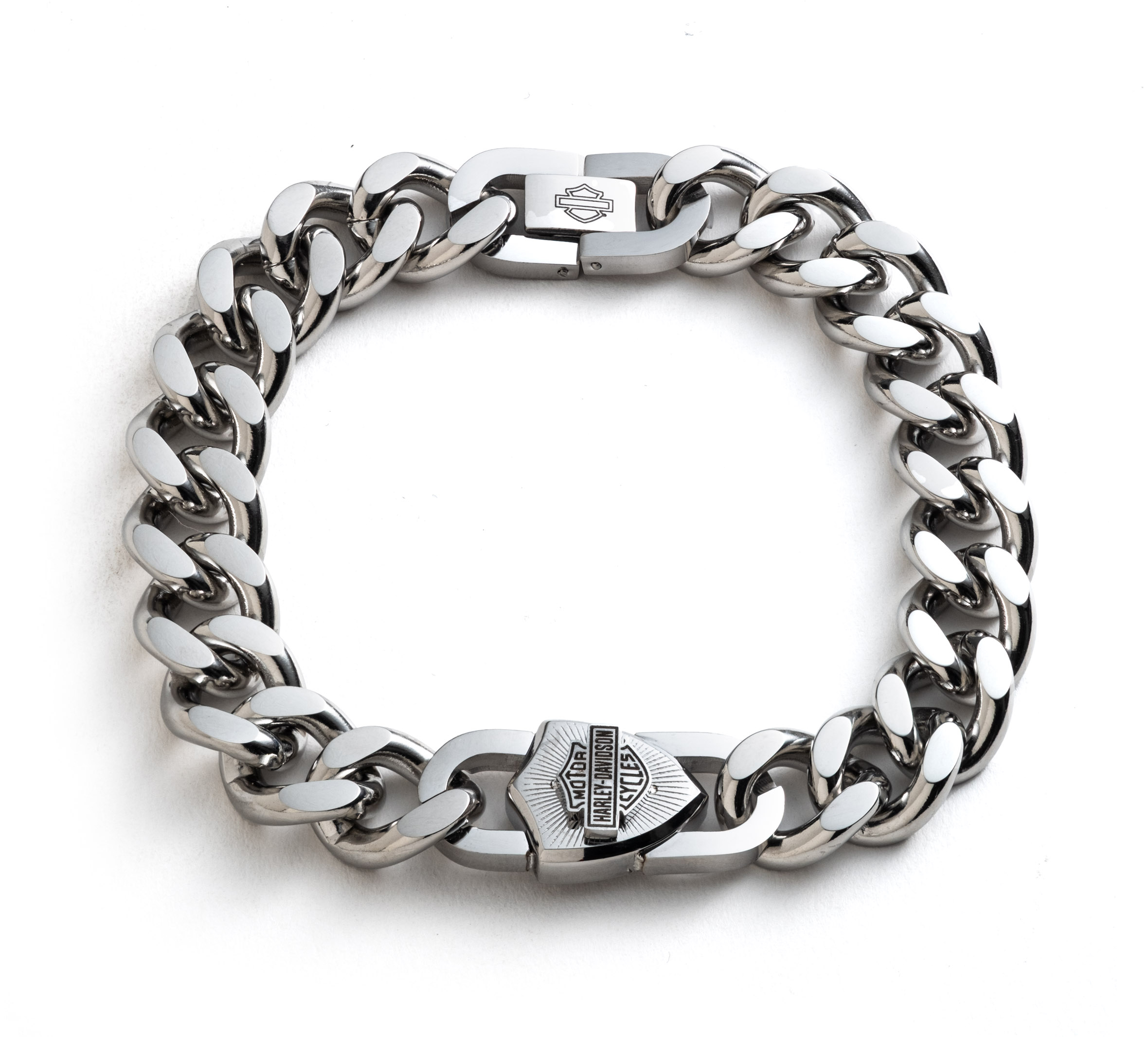Men's Large Curb Chain Logo Bracelet | Harley-Davidson USA