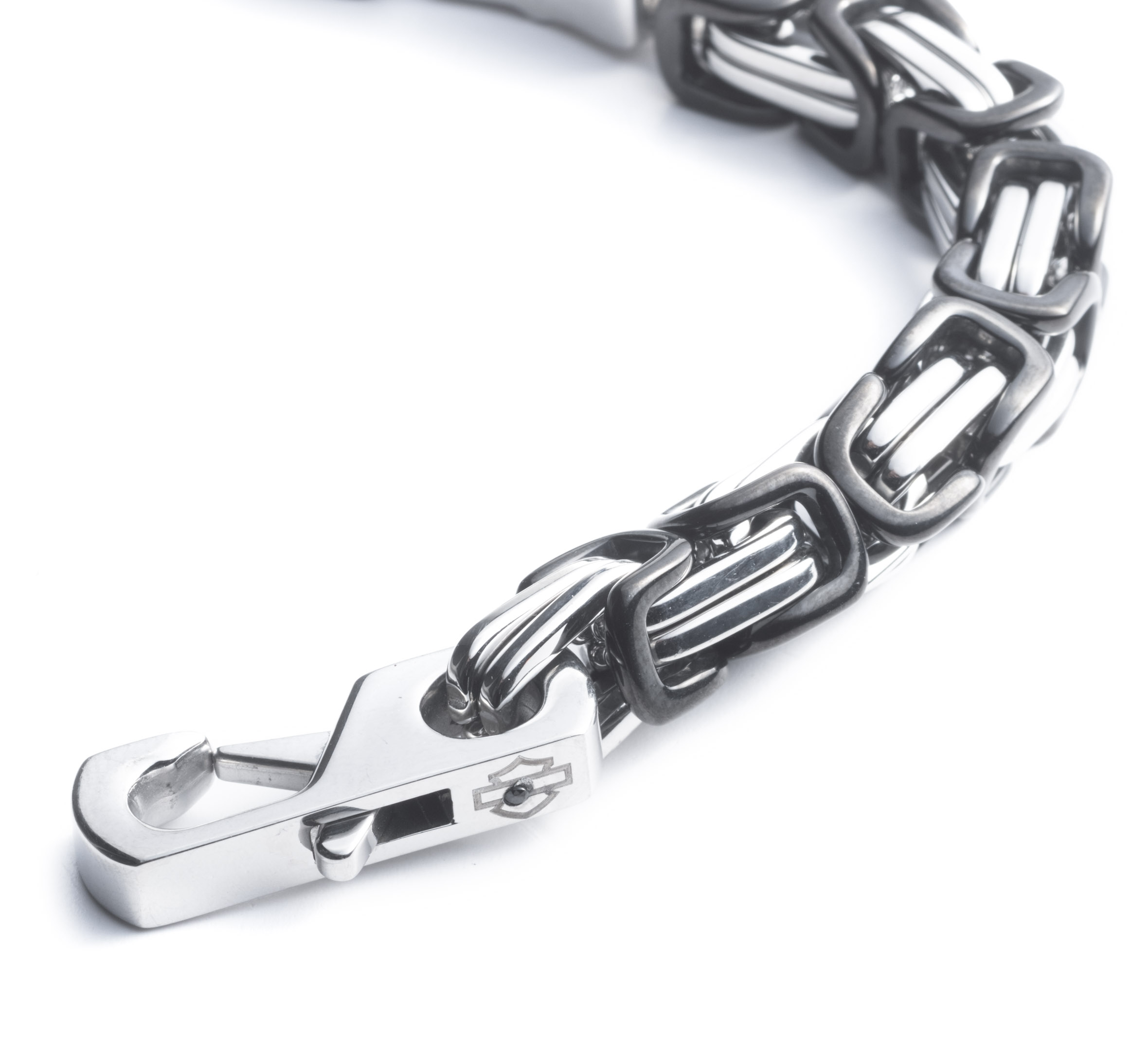 Men's Twotone Interlocked Link Logo Bracelet