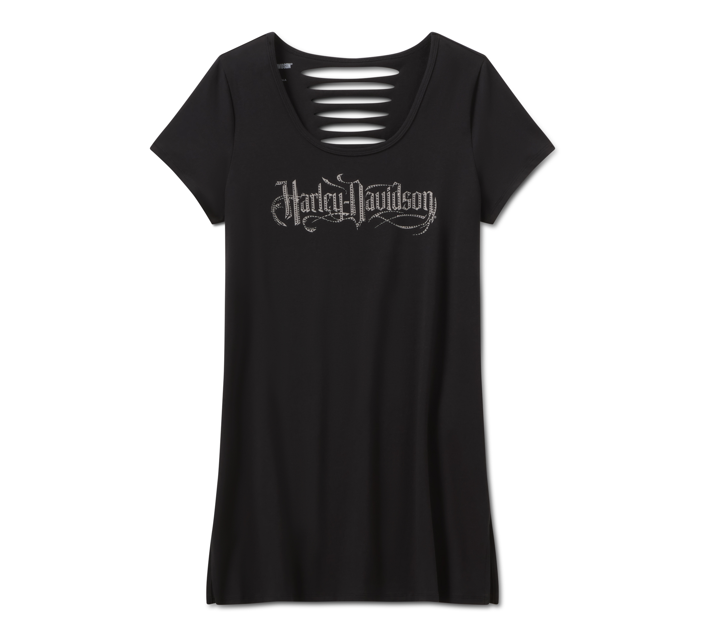 Women's Bling Sabotage Short Sleeve Rip & Repair Tunic | Harley