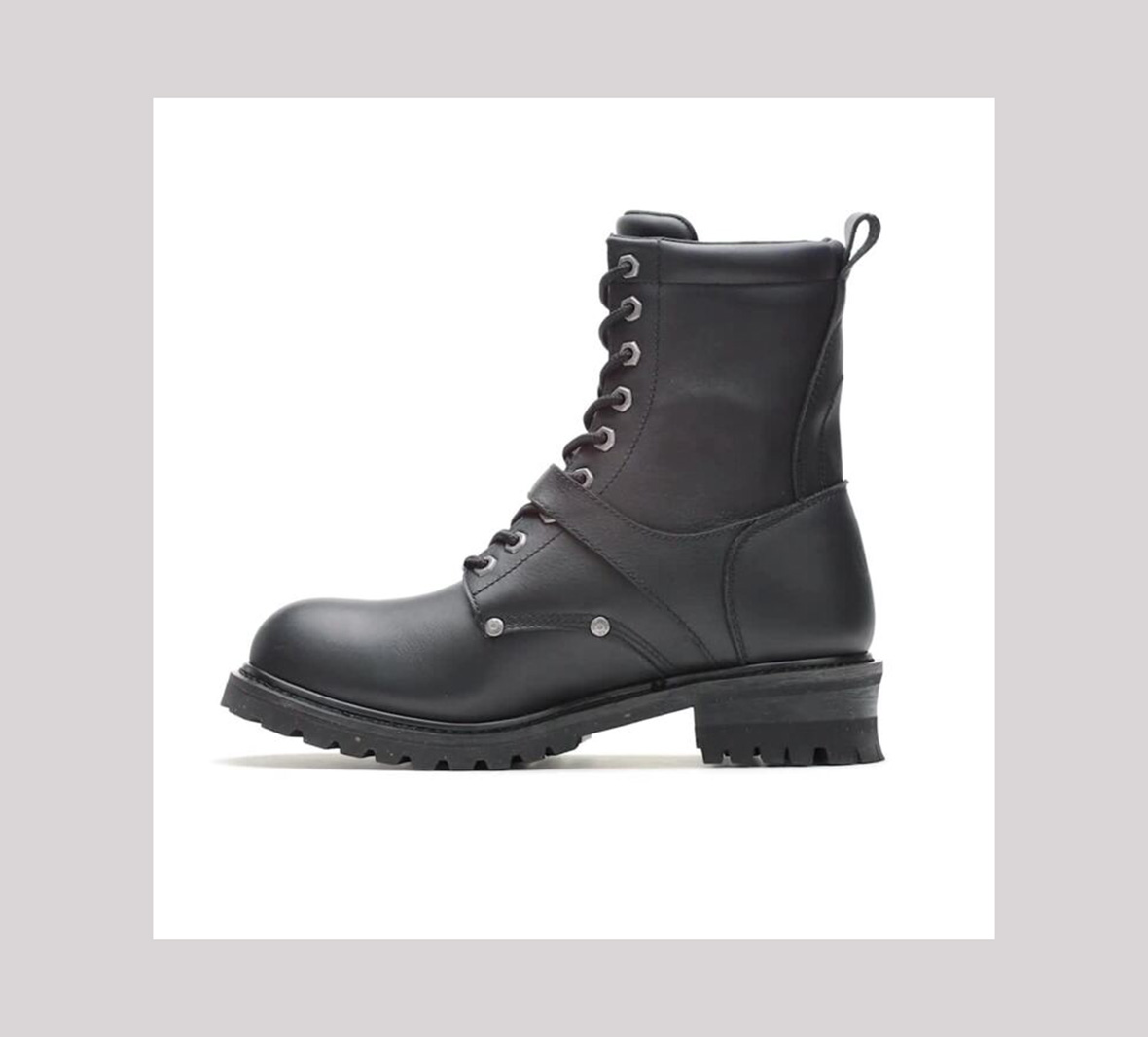 Men's Faded Glory Waterproof Leather Skull Riding Boot