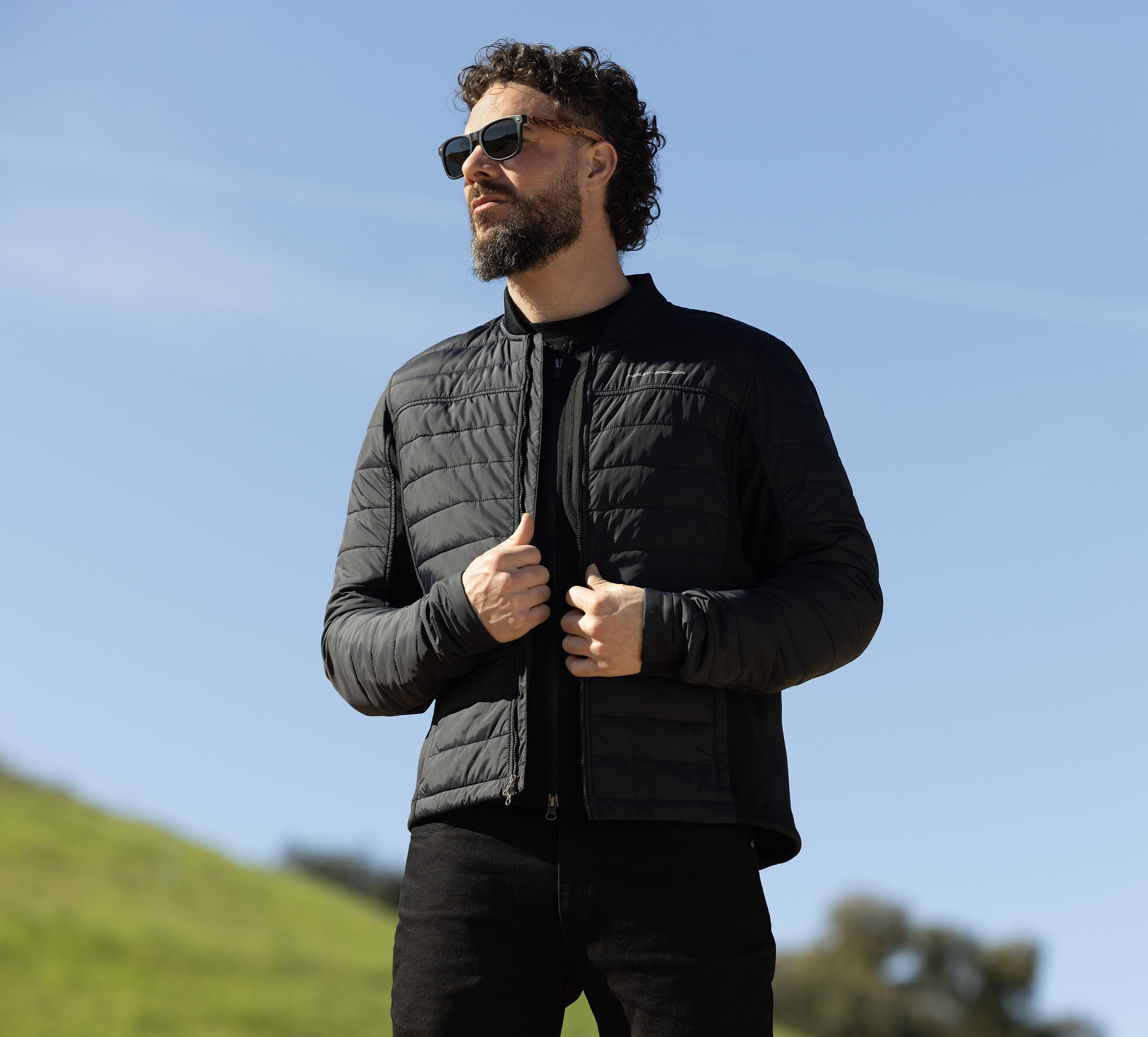 Men's H-D Flex Layering System Lightweight Mid Layer - Black