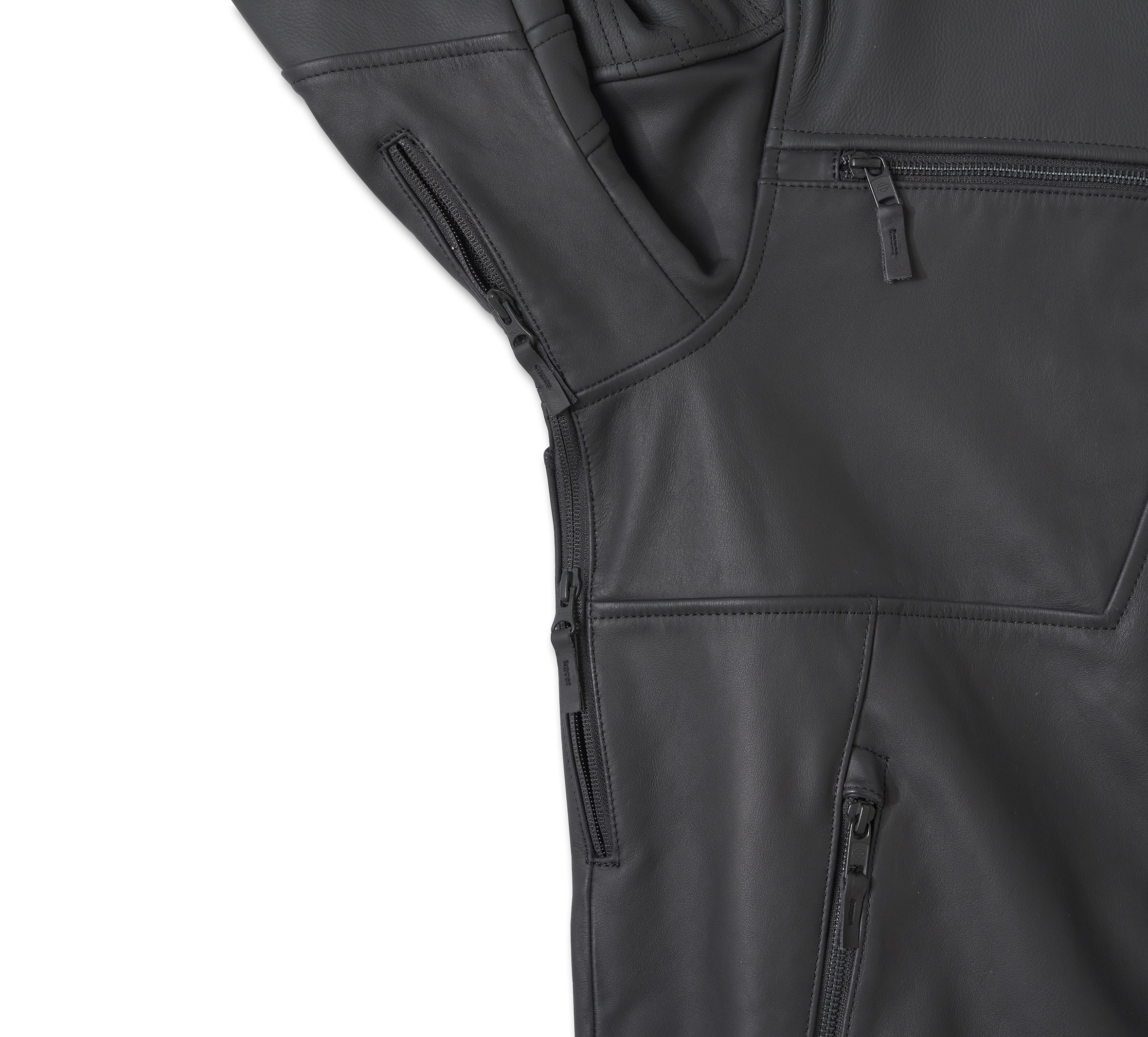 Willie G Skull Graphic Leather Riding Jacket