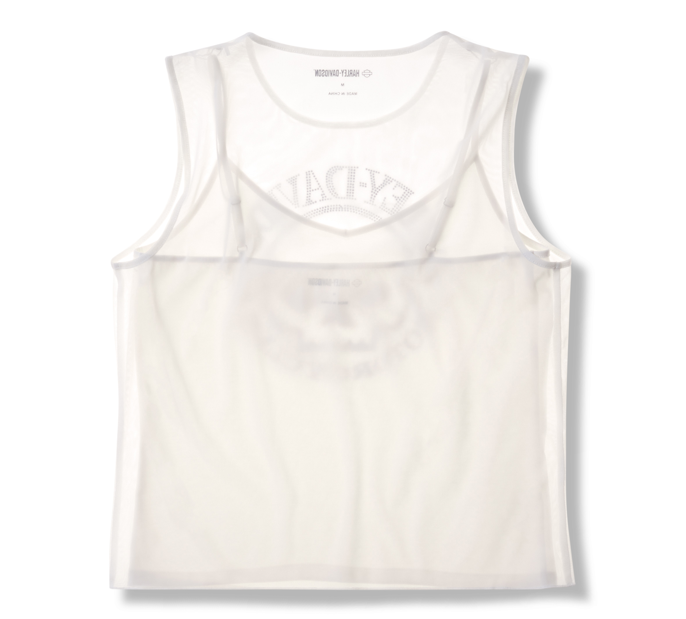 Women's Willie G Skull Bling Mesh Top