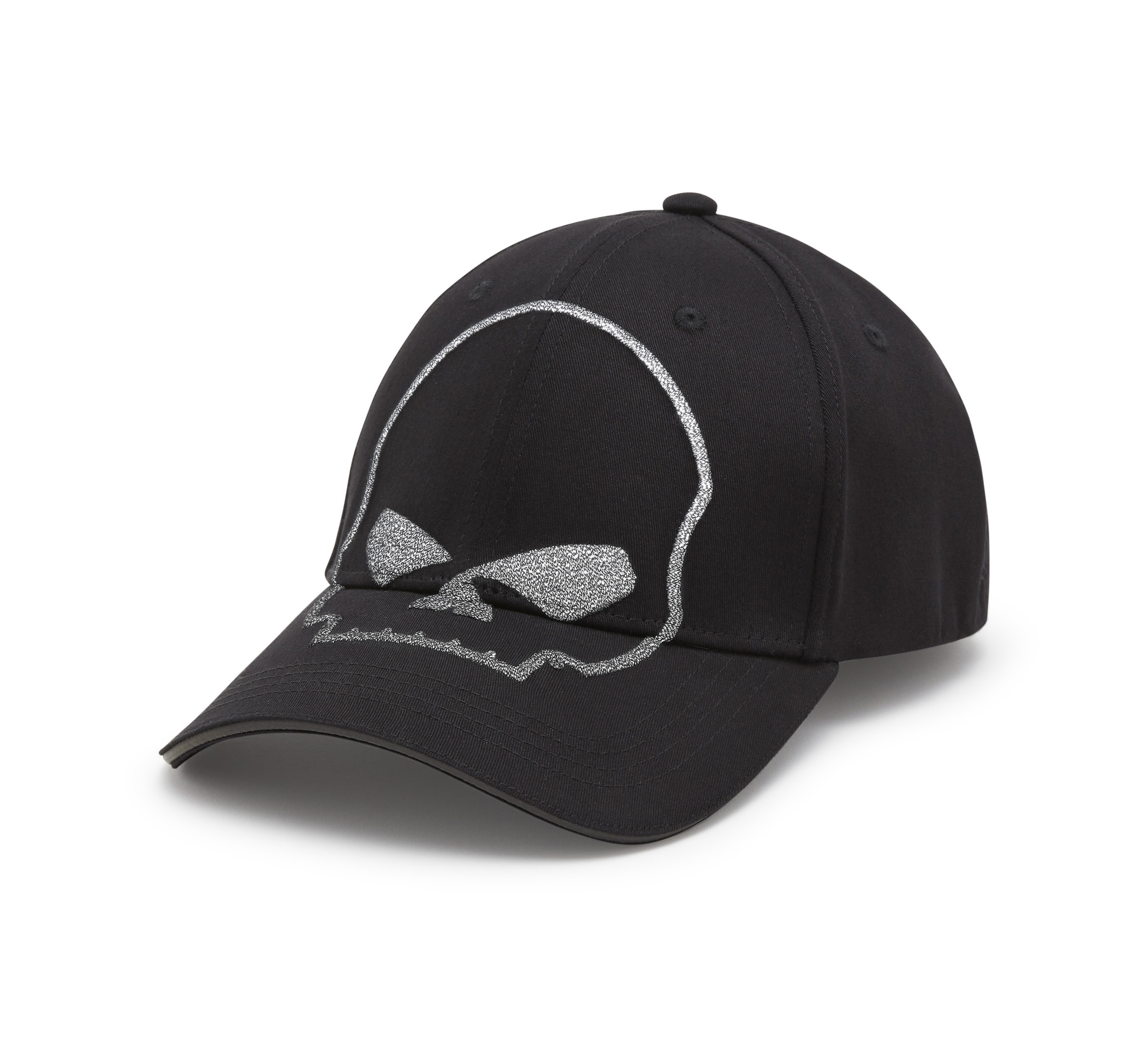 Willie G™ Skull Reflective Softail Stretch Fit Baseball Hat