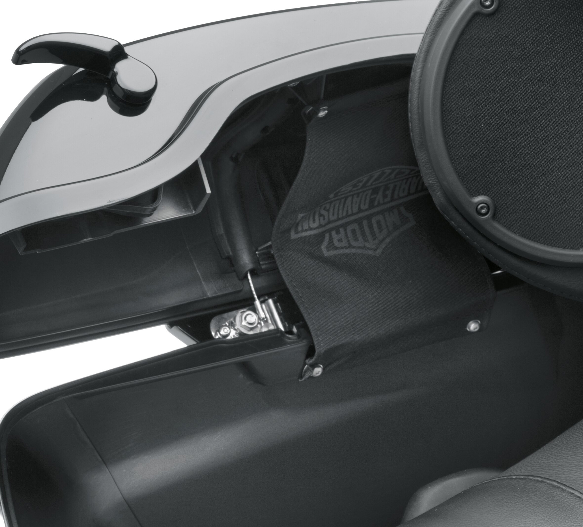 Gloss Black Saddlebag Latch and Hinge Kit