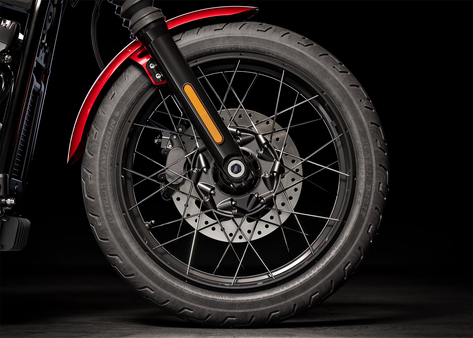 2026 Street Bob Laced Wheels Close Up