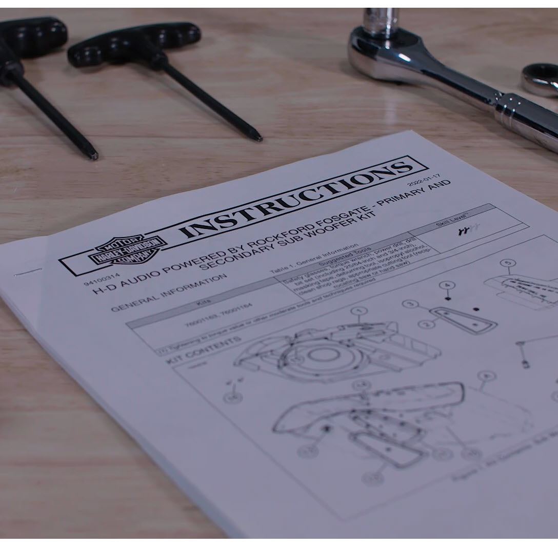 Harley-Davidson Audio powered by Rockford Fosgate Primary Subwoofer Kit