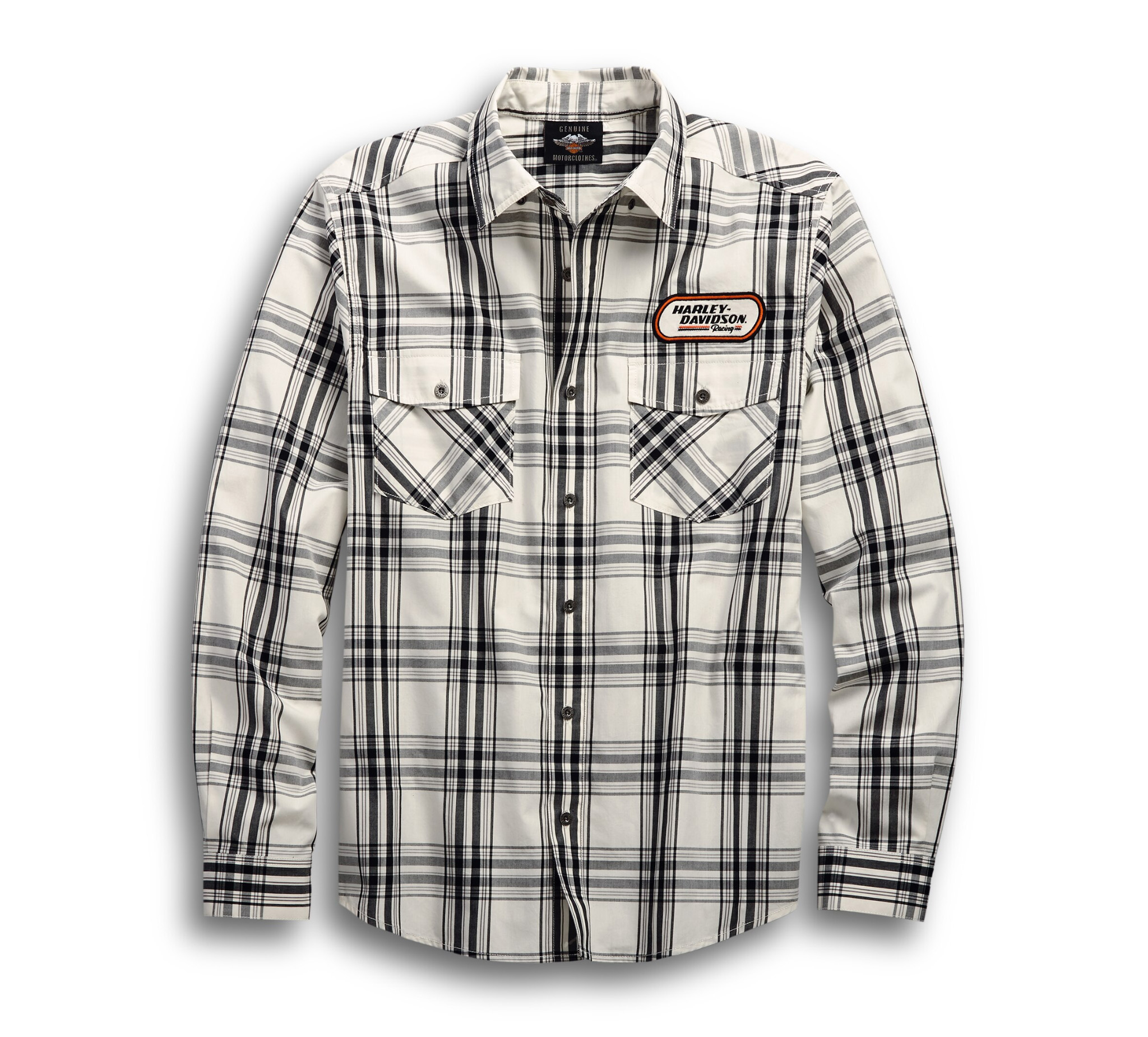 Men's H-D Racing Long Sleeve Plaid Shirt