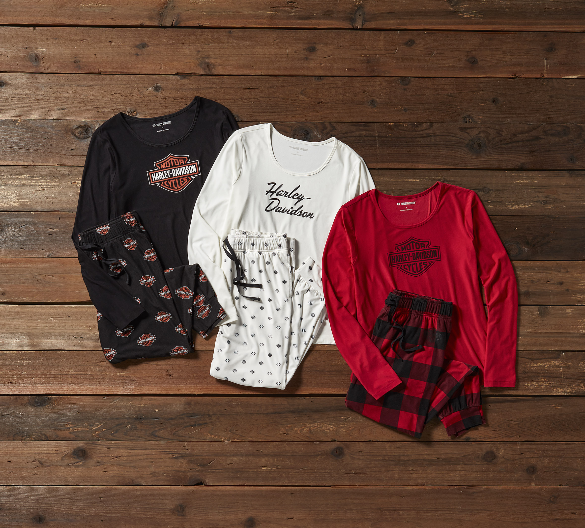 Bar & Shield Plaid Long Sleeve Pajama Set