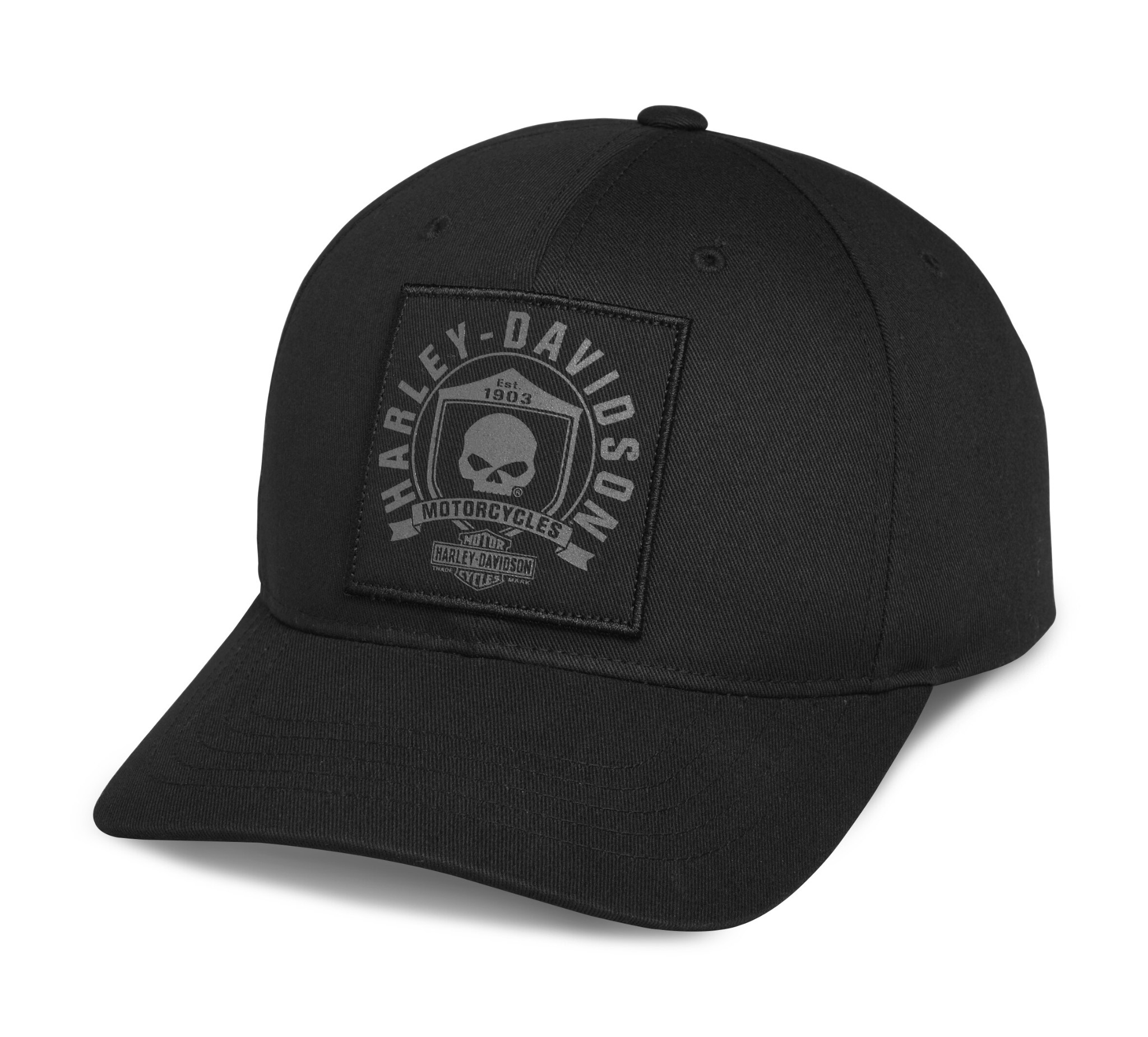 Skull Shield Patch Adjustable Baseball Hat