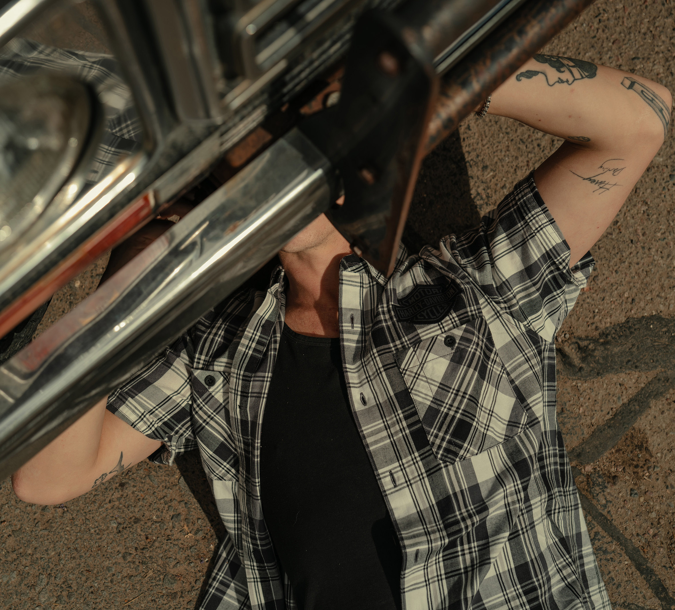 Bar & Shield Plaid Shirt