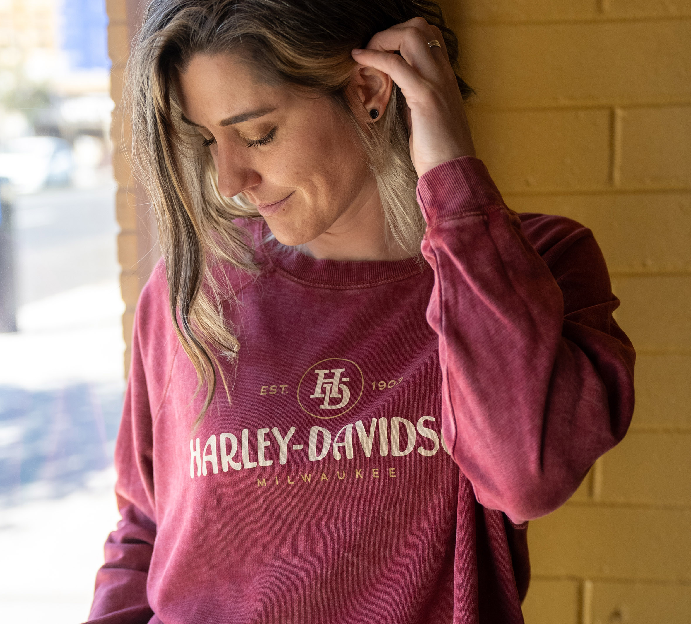 woman wearing a shirt