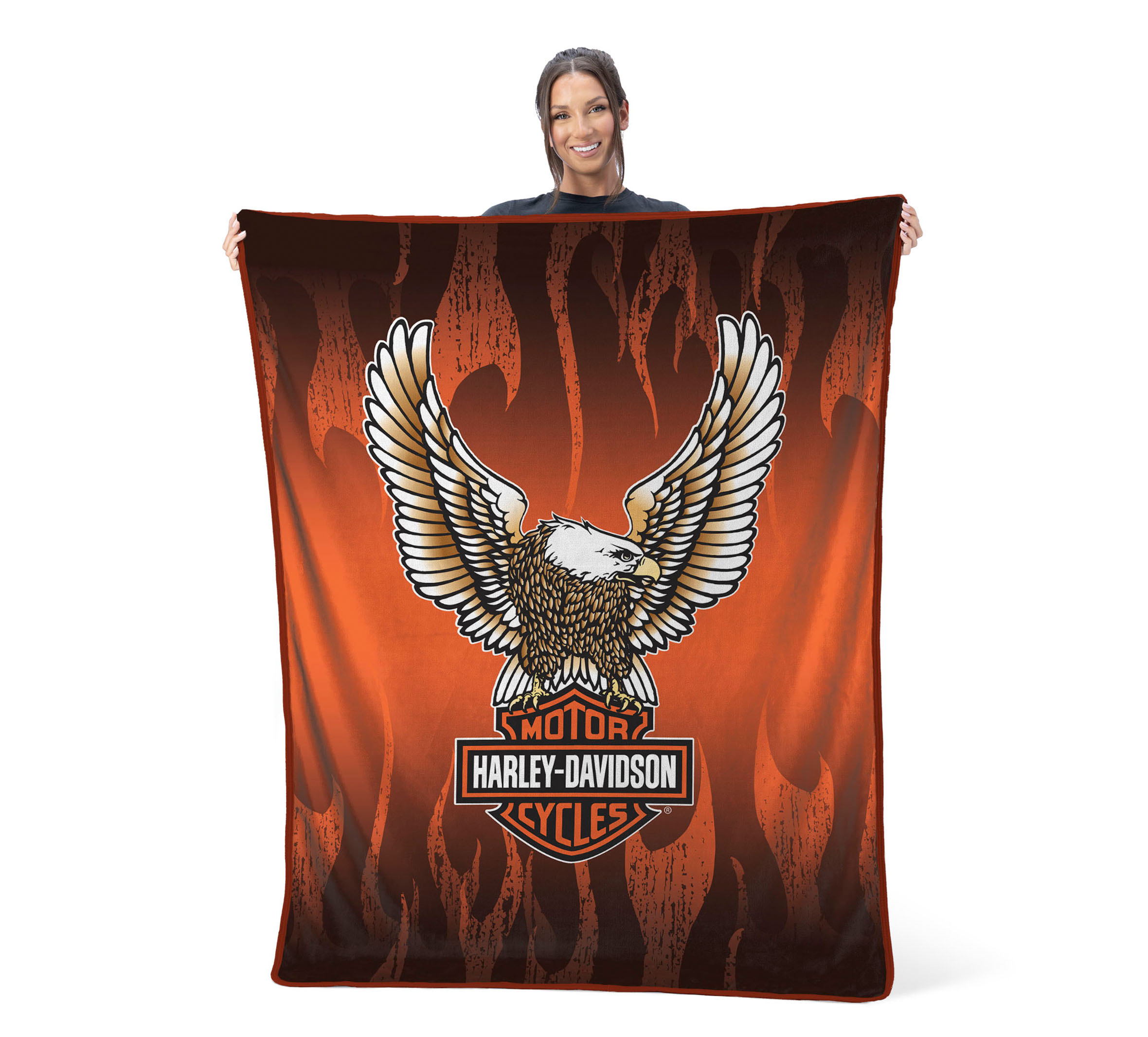 46x60 Flying Flames Silk Touch Throw Blanket | Harley-Davidson USA