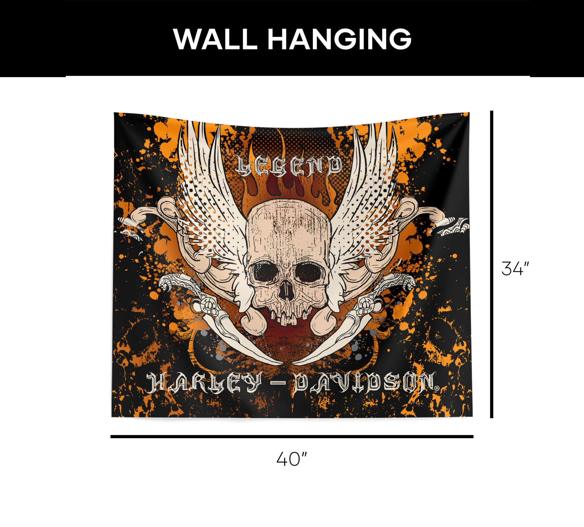 34x40 Skull & Snake Wall Hanging | Harley-Davidson USA