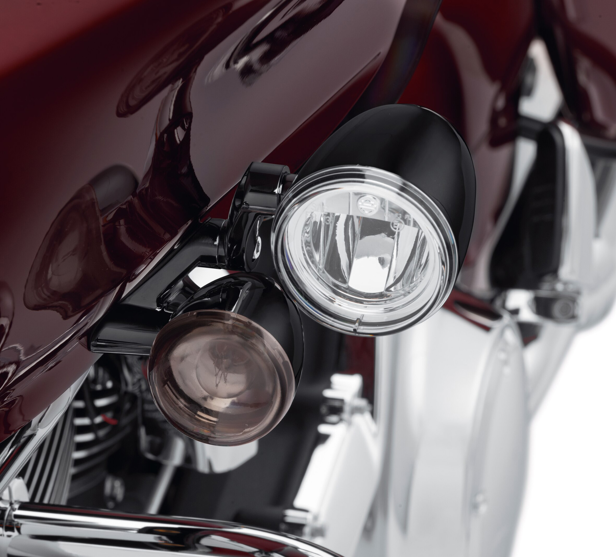 Road Glide LED Fog Lamp Mount Kit - Gloss Black